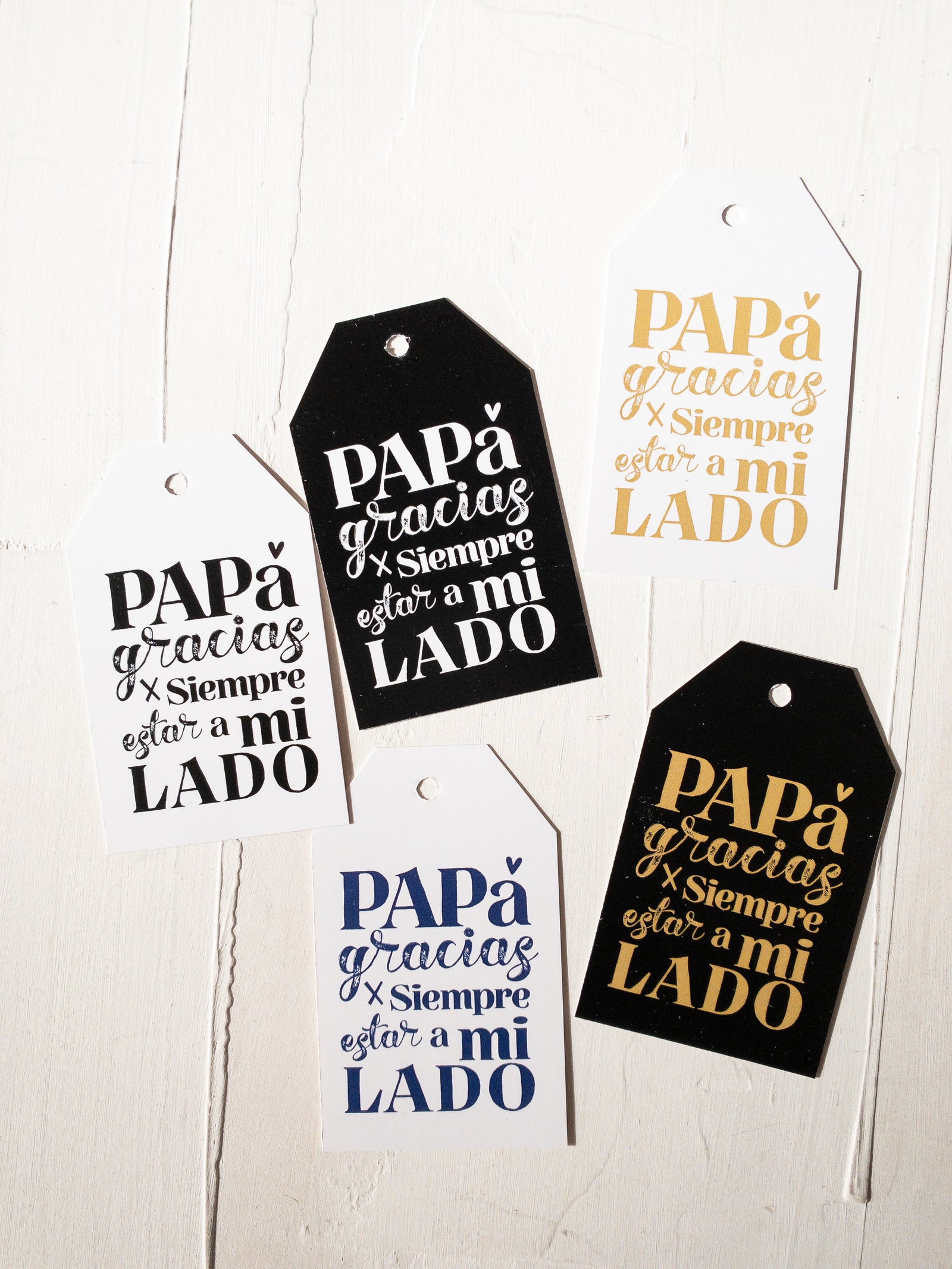 25 TAGS 5X8,5 CMS / Papá Gracias por Siempre