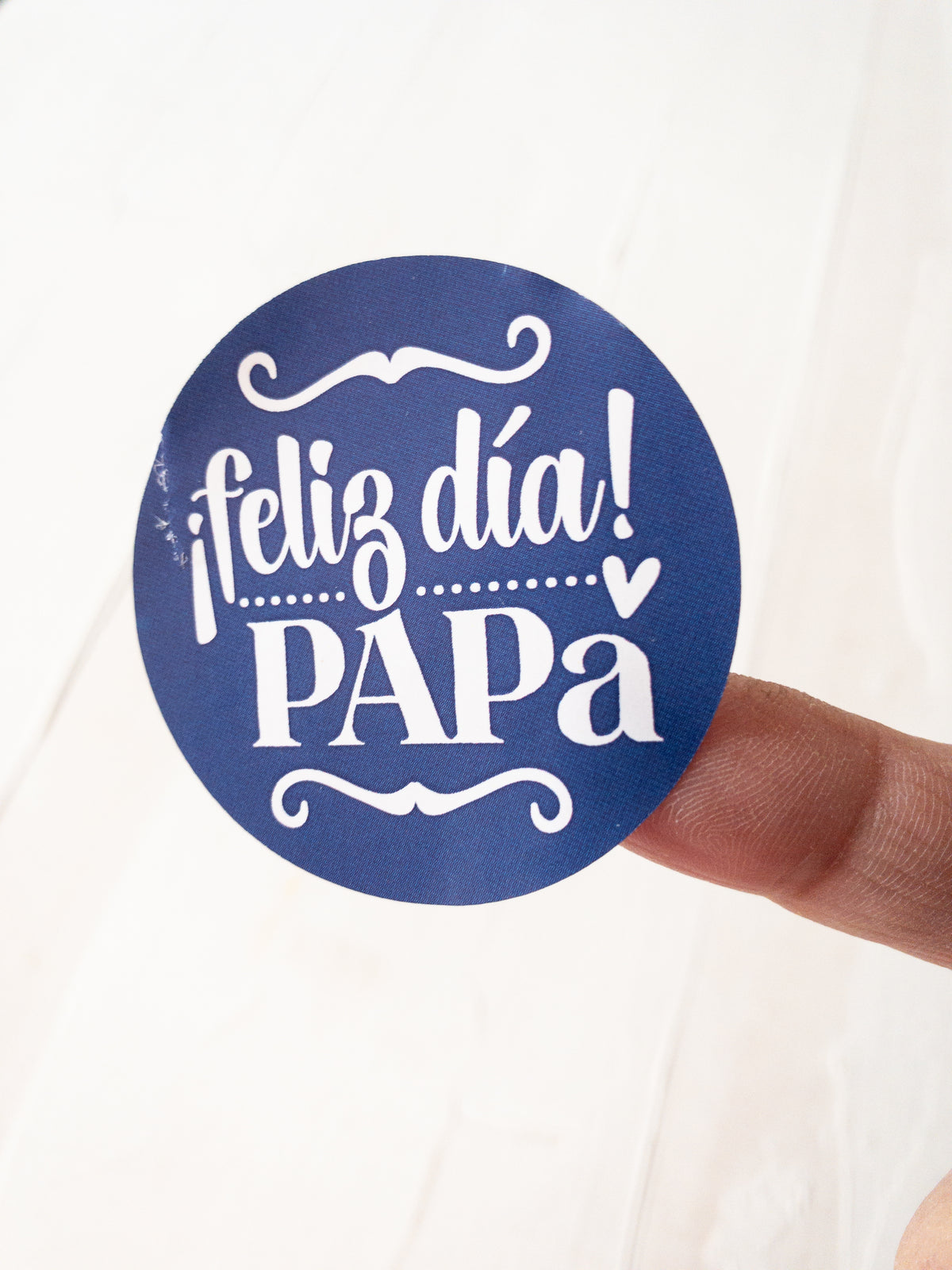 40 STICKER 5cm -  FELIZ DÍA PAPÁ - ELIGE COLOR