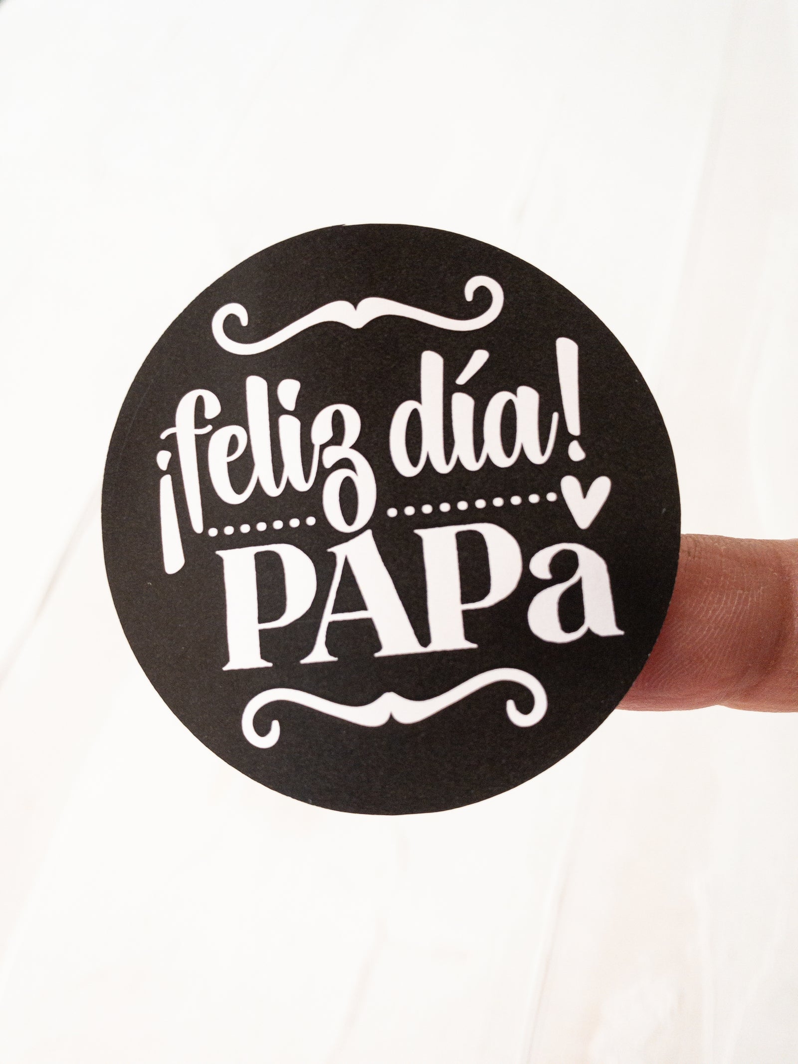 40 STICKER 5cm -  FELIZ DÍA PAPÁ - ELIGE COLOR