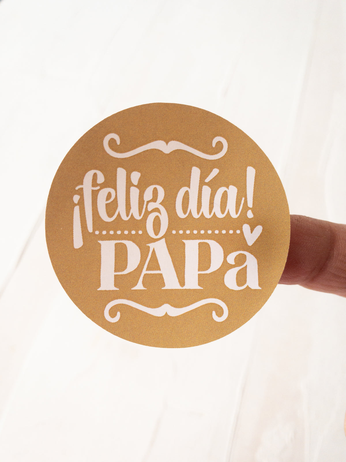 40 STICKER 5cm -  FELIZ DÍA PAPÁ - ELIGE COLOR