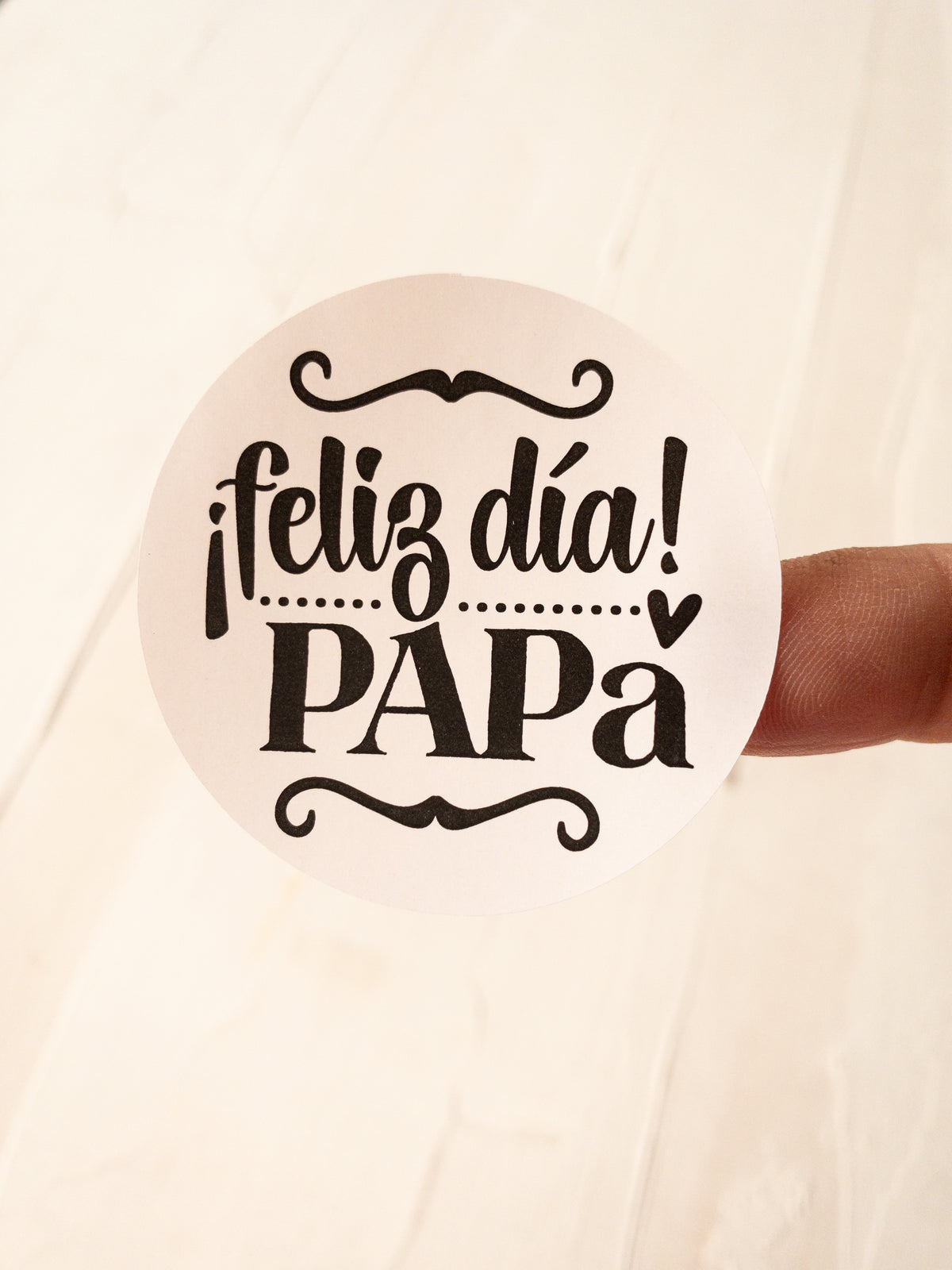 40 STICKER 5cm -  FELIZ DÍA PAPÁ - ELIGE COLOR