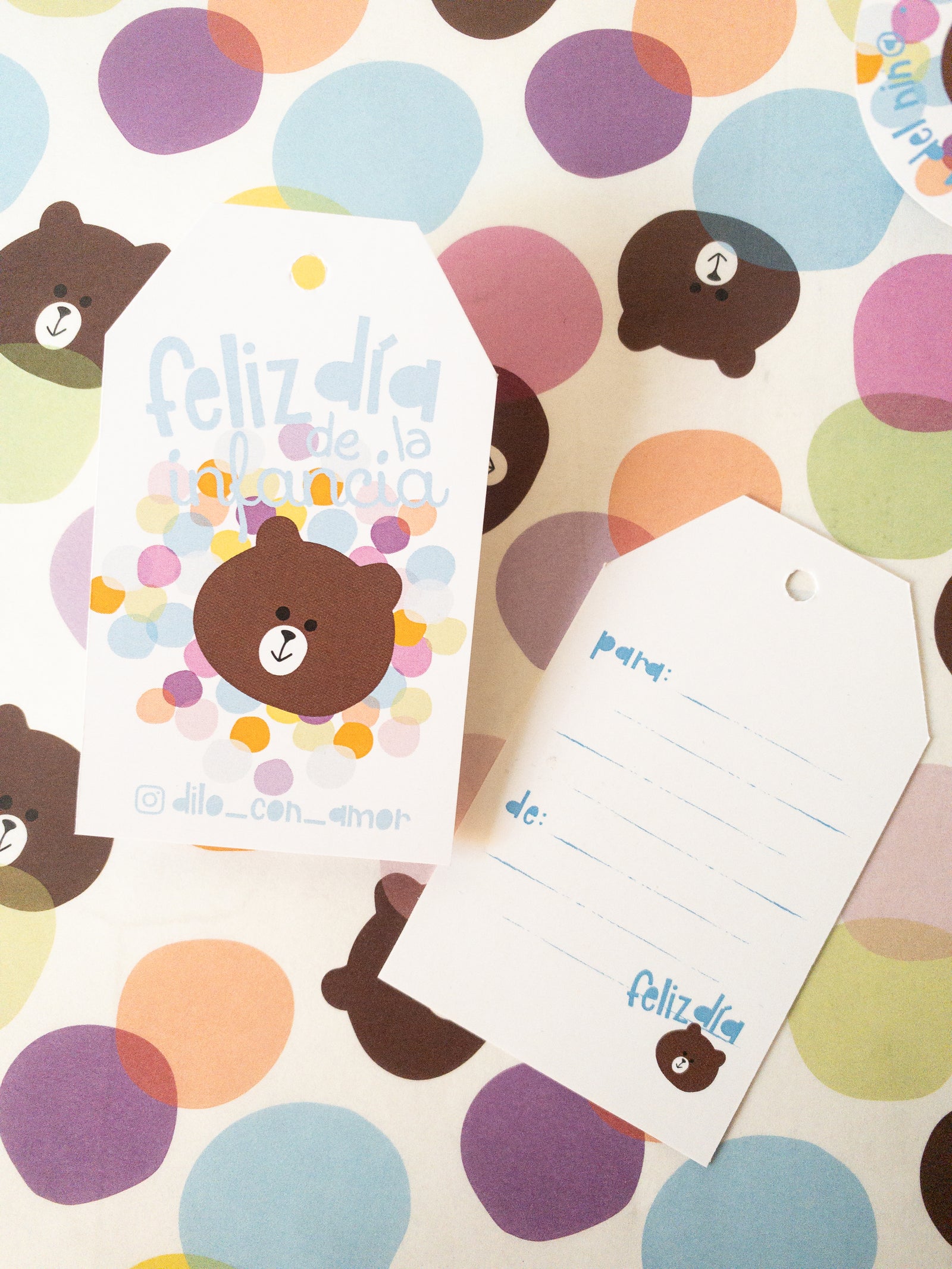 25 TAG DÍA DEL NIÑO "OSITOS COLORES 2" - PINCHA LA FOTO PARA MÁS INFO