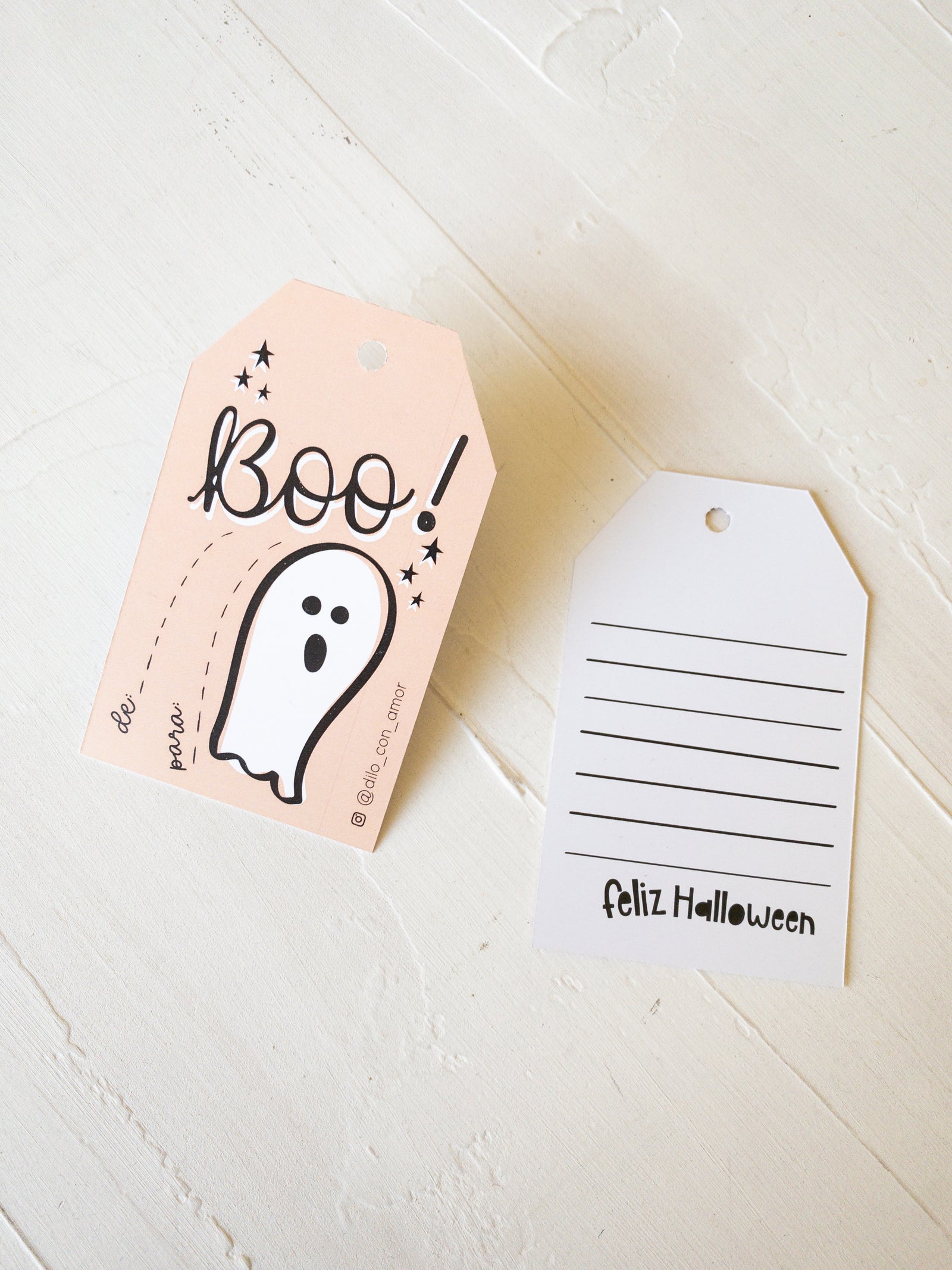 25 TAGS FANTASMA BOO! - IMPRESO 2 CARAS - MÁS INFO PINCHA LA FOTO