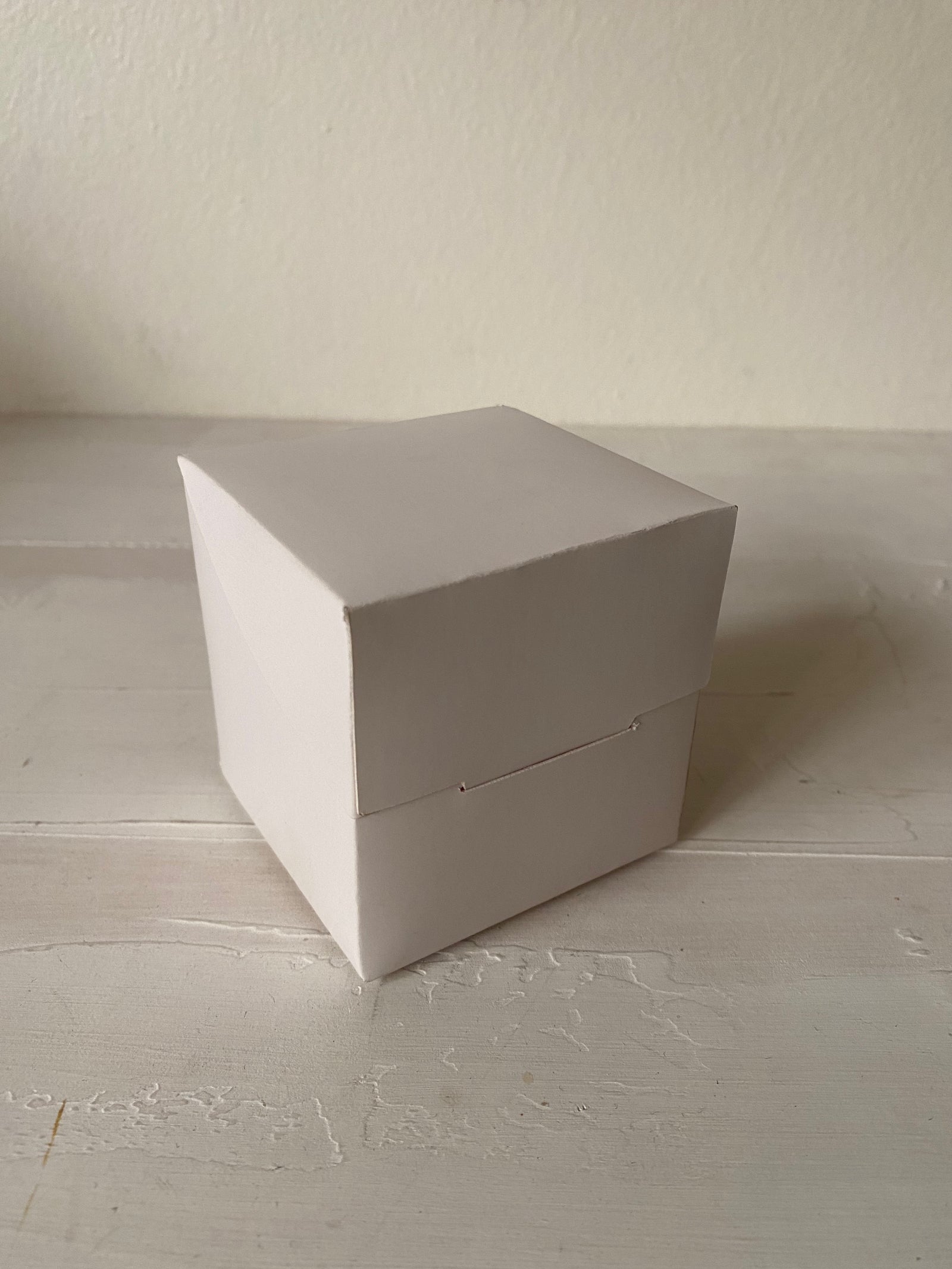 12 CAJAS BLANCAS - CUBO CON TAPA