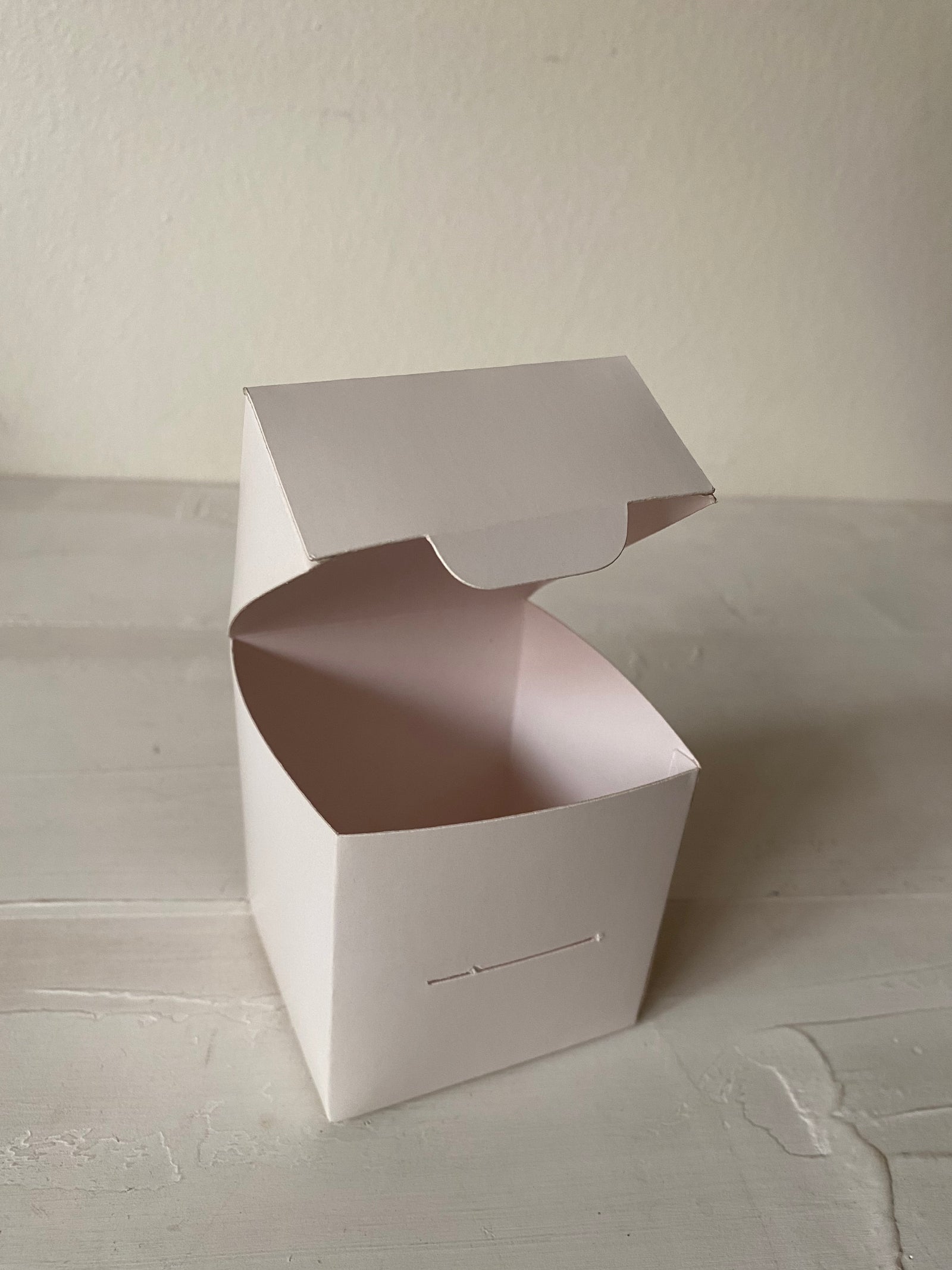 12 CAJAS BLANCAS - CUBO CON TAPA