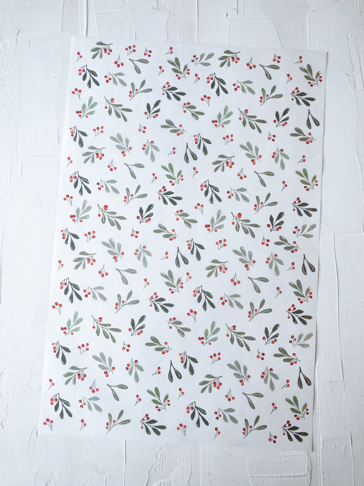 50 PAPEL MANTEQUILLA 33X50 CM - MUSGO NAVIDEÑO - CON LOGO + INFO PINCHANDO LA FOTO