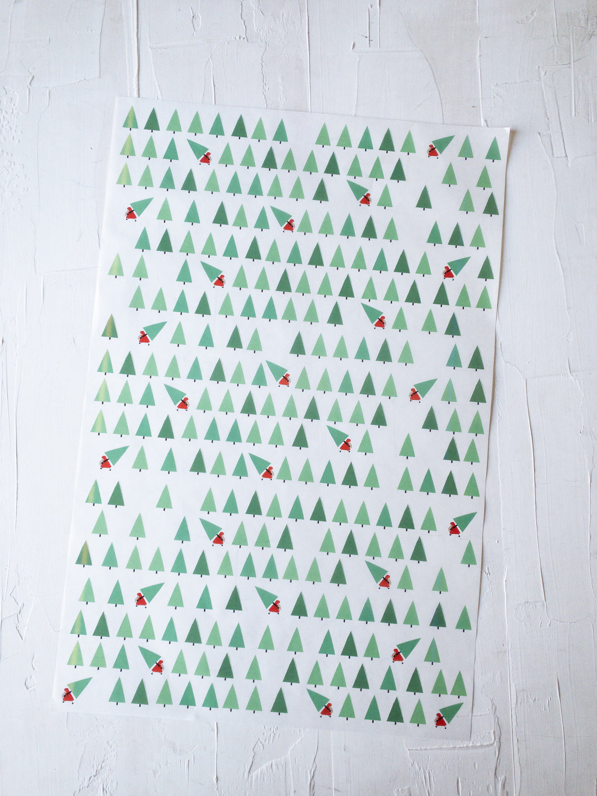 50 PAPEL MANTEQUILLA 33X50 CM - NOEL CORTO UN ARBOLITO - CON LOGO + INFO PINCHANDO LA FOTO