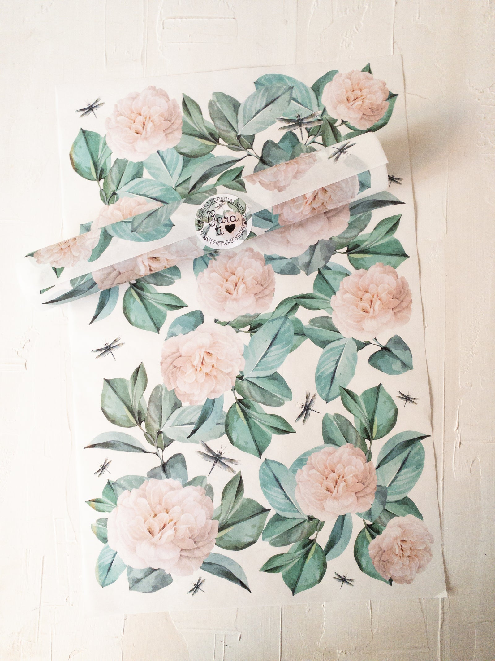 50 PAPEL MANTEQUILLA LIBÉLULA - SIN EXTRAS - PINCHA LA FOTO PARA DETALLES