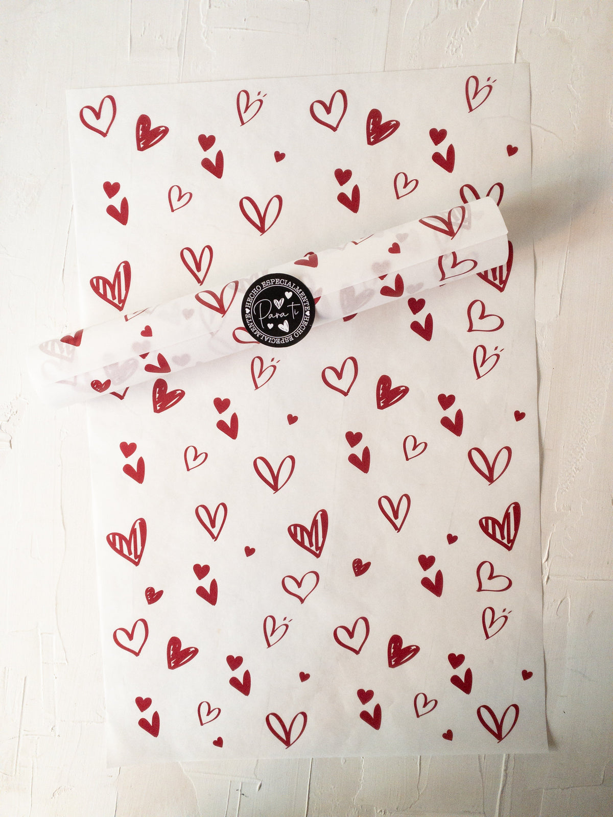 50 PAPEL MANTEQUILLA DESDE EL CORAZÓN - SIN EXTRAS - PINCHA LA FOTO PARA DETALLES