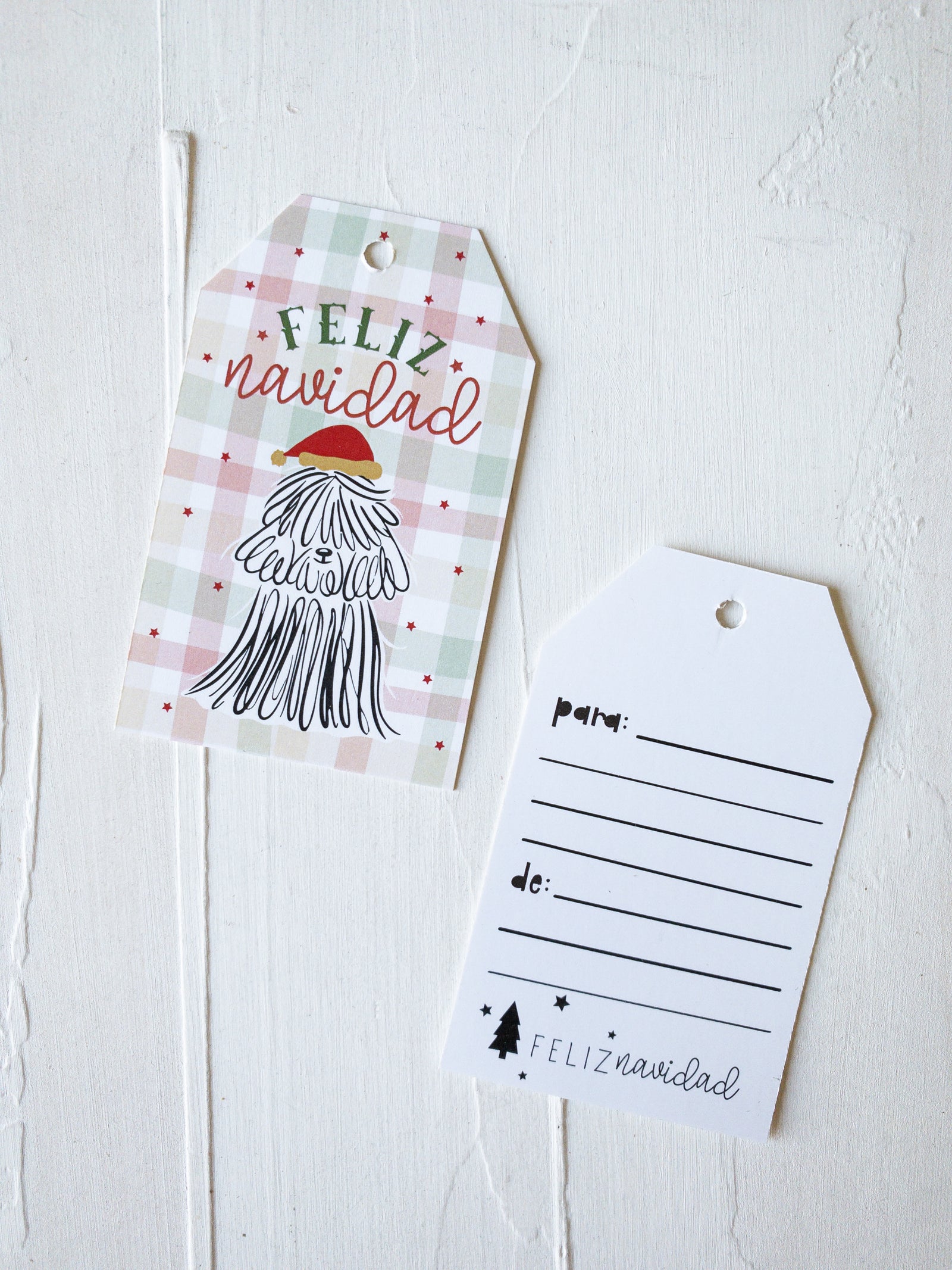 25 TAGS PERRITO NAVIDEÑO - IMPRESO 2 CARAS - MÁS INFO PINCHA LA FOTO