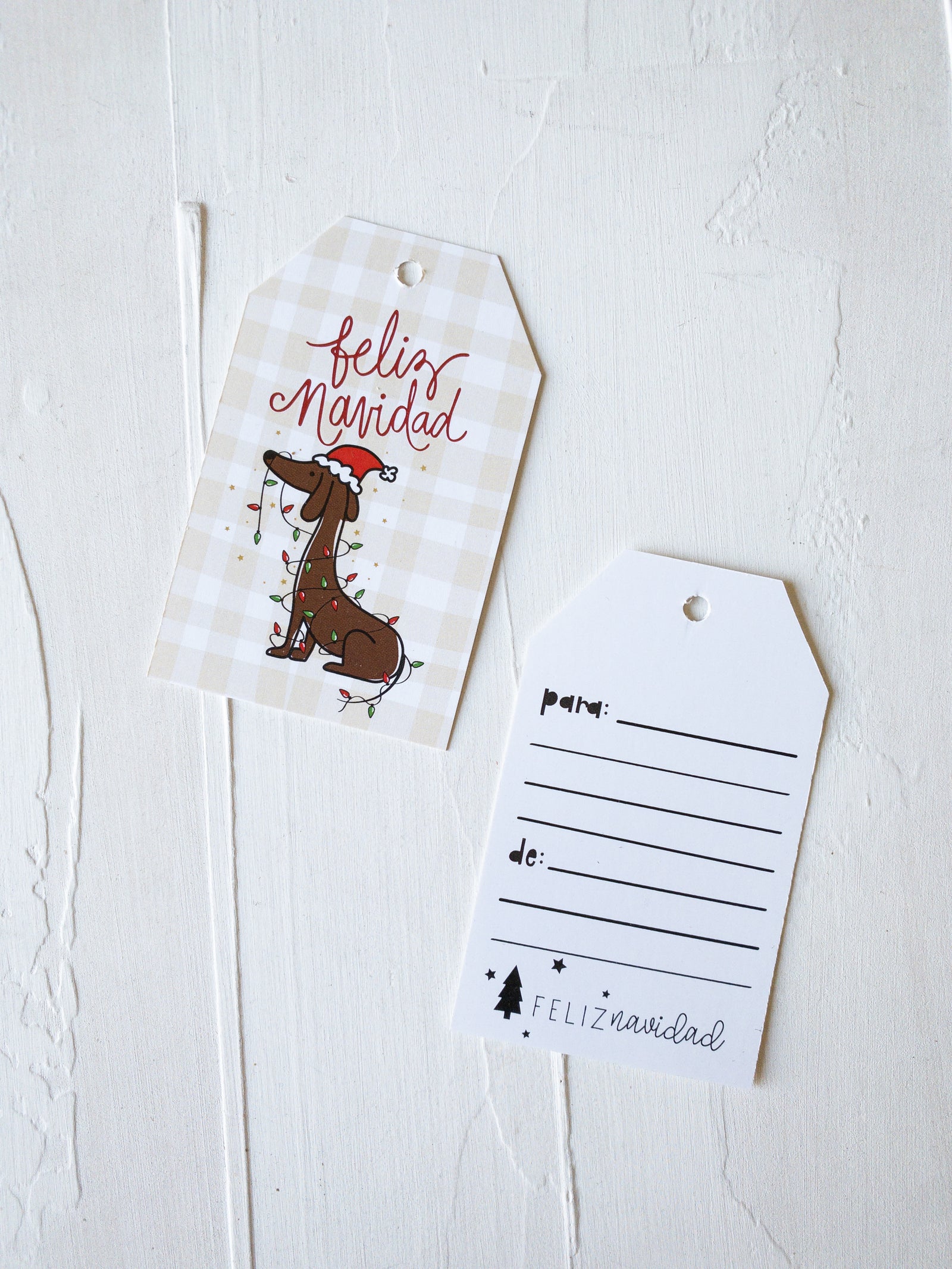 25 TAGS SALCHICHA NAVIDEÑO 1 - IMPRESO 2 CARAS - MÁS INFO PINCHA LA FOTO