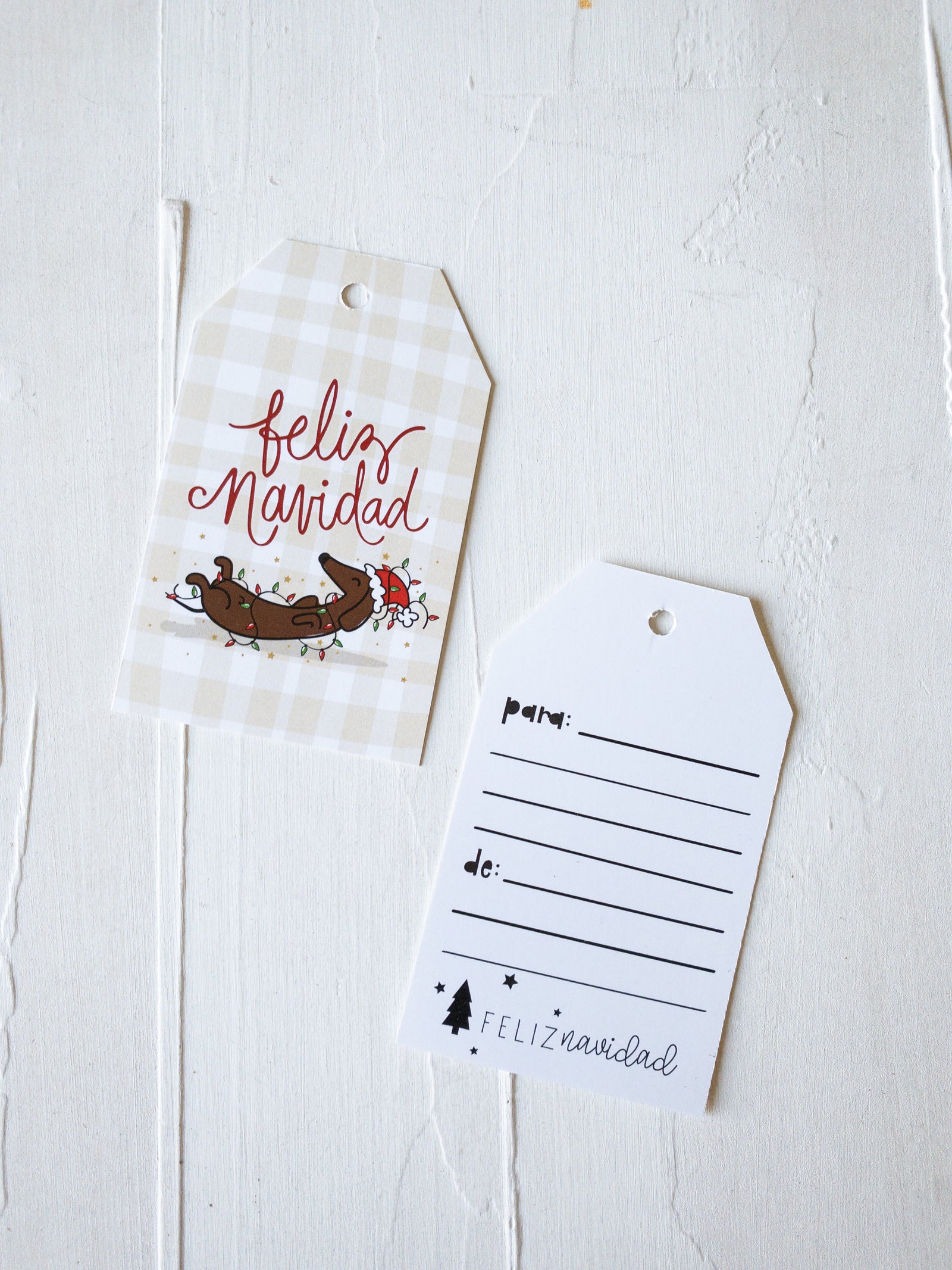 25 TAGS SALCHICHA NAVIDEÑO 2 - IMPRESO 2 CARAS - MÁS INFO PINCHA LA FOTO