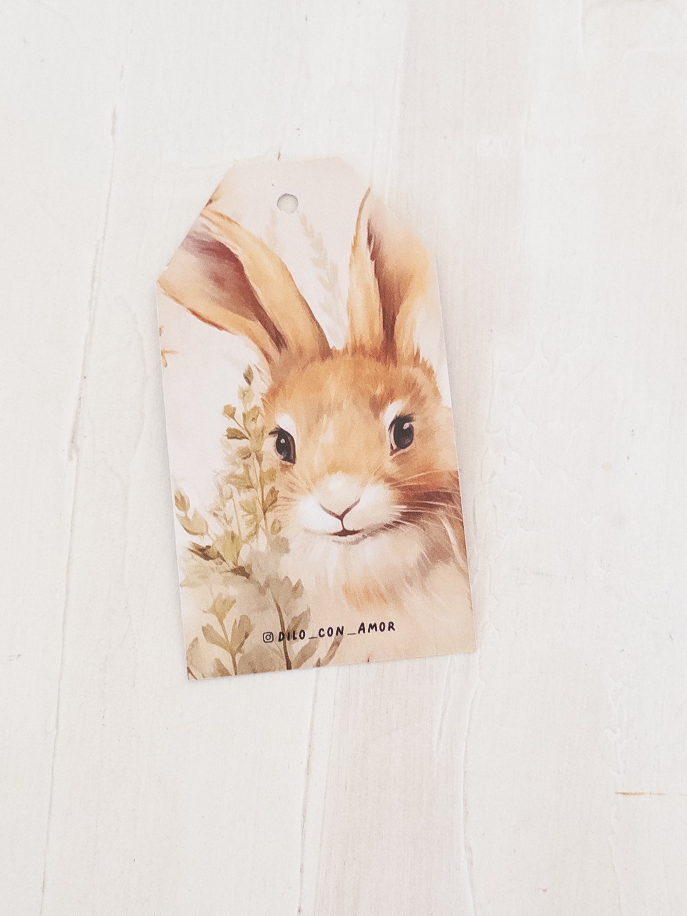 TAG 6X11 CMS -  40 UNIDADES - Conejo Vintage 1 - MÁS INFO CLICK FOTO