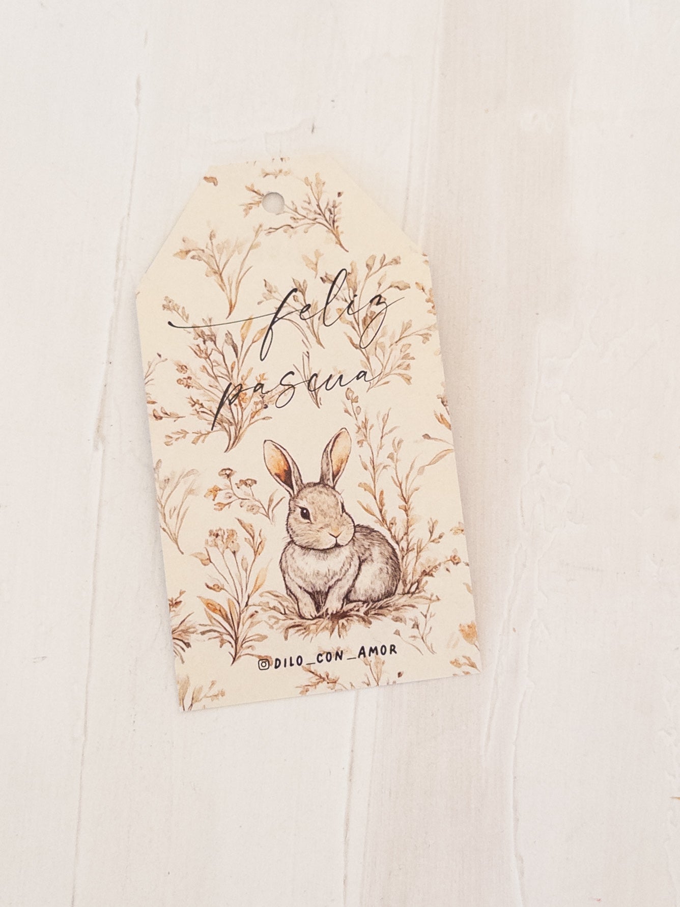 TAG 6X11 CMS -  40 UNIDADES - Conejo Vintage 2 - MÁS INFO CLICK FOTO