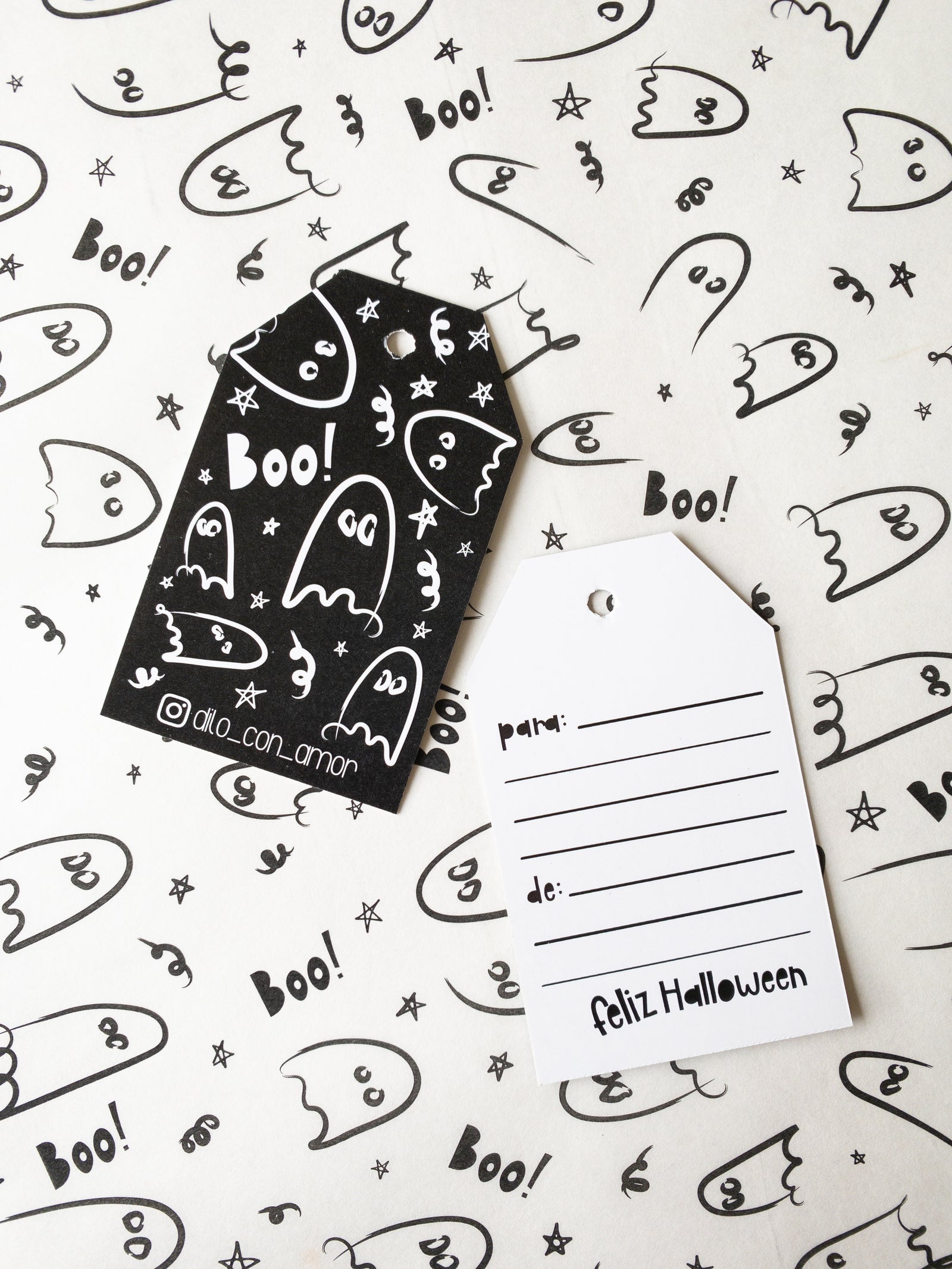 25 TAGS HALLOWEEN BOO! IMPRESO 2 CARAS - MÁS INFO PINCHA LA FOTO