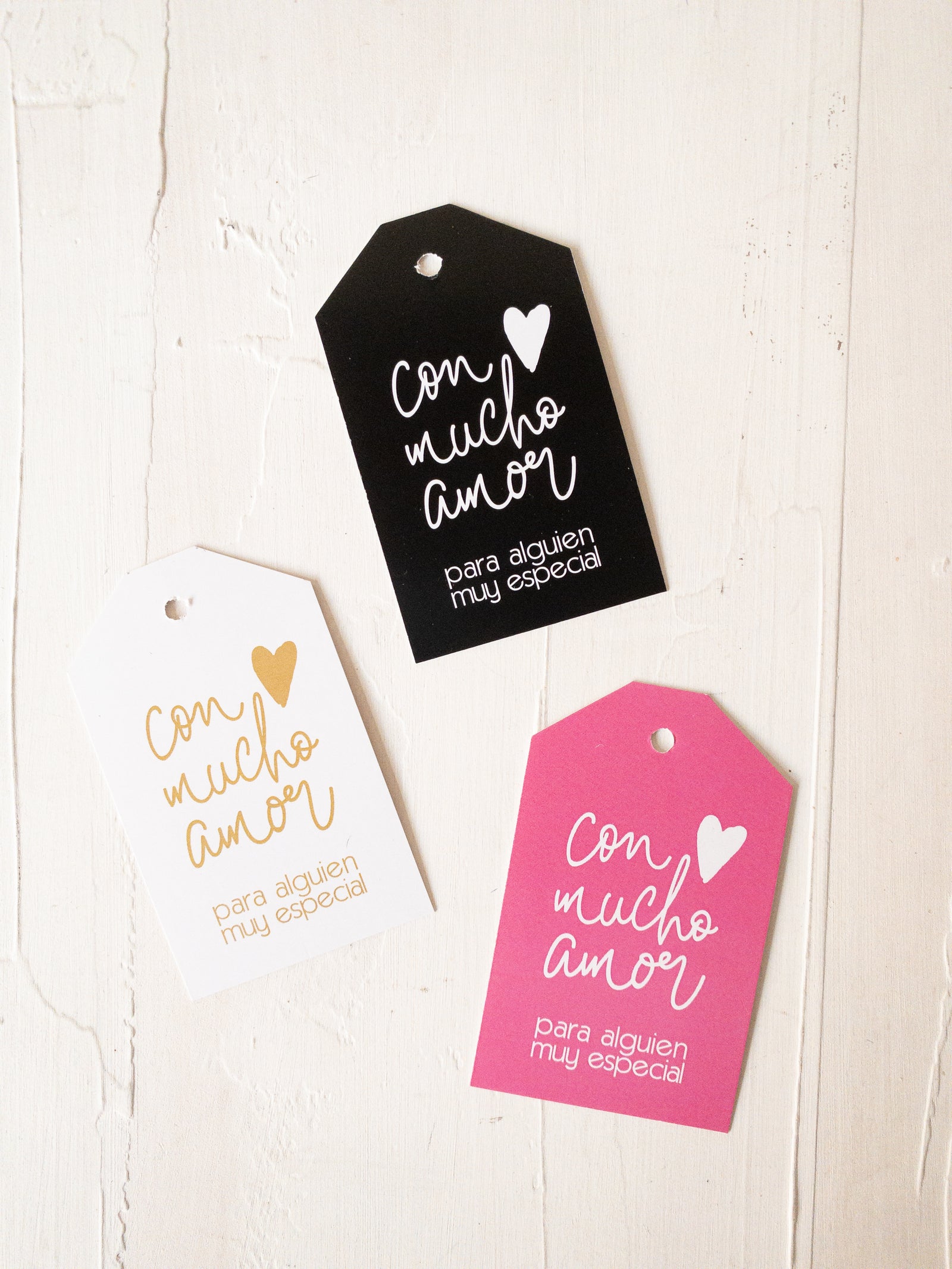 25 TAGS 8x5,5 CMS - TAG CON MUCHO AMOR -  PINCHA LA FOTO PARA MÁS INFO