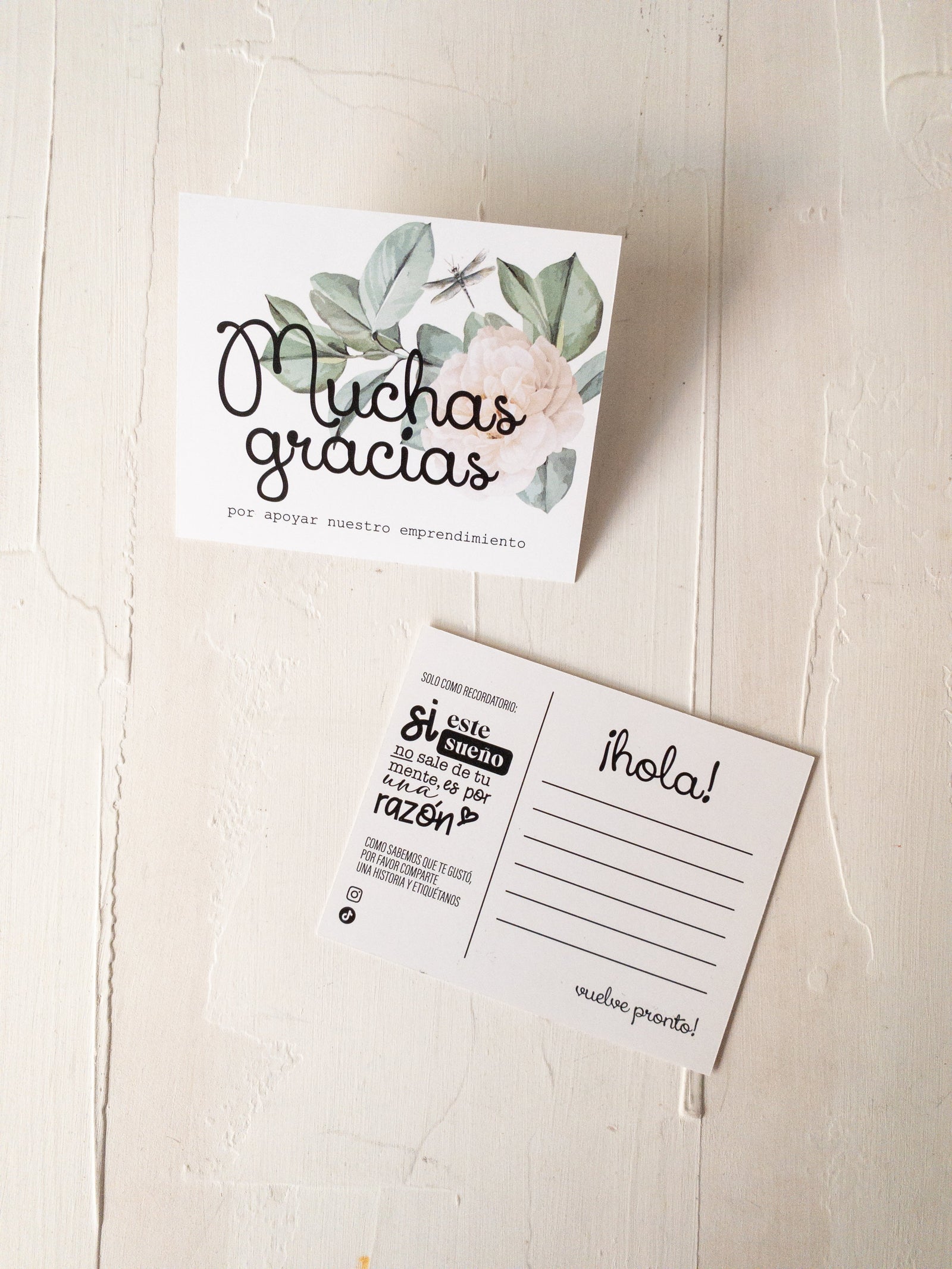 50 TARJETAS AGRADECIMIENTO - LIBÉLULA - SIN EXTRAS - PINCHA FOTO PARA MAS INFO