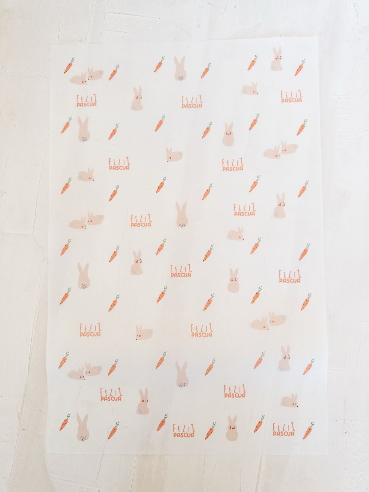 50 MANTEQUILLAS 33X50 CM - ZANAHORIAS Y CONEJITOS - CLICK EN FOTO PARA MÁS INFO