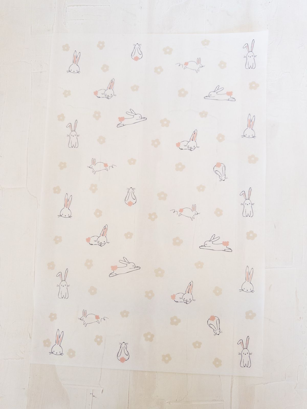 50 MANTEQUILLAS 33X50 CM - FLORES Y CONEJITOS - CLICK EN FOTO PARA MÁS INFO