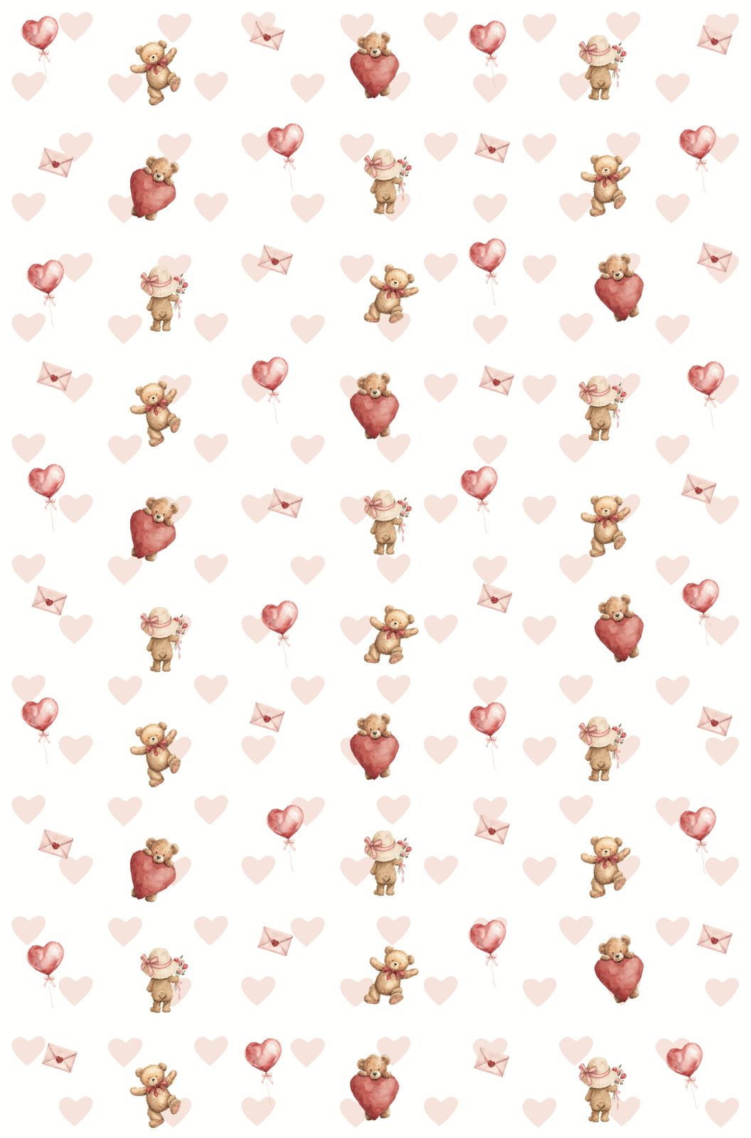 50 PAPEL MANTEQUILLA - OSITO CORAZON - SIN LOGO - PARA MAS DETALLE PINCHA LA FOTO