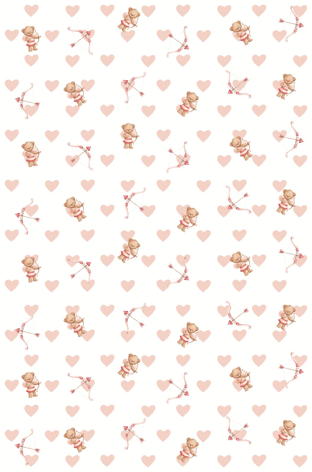 50 PAPEL MANTEQUILLA - OSITO CUPIDO - SIN LOGO - PARA MAS DETALLE PINCHA LA FOTO