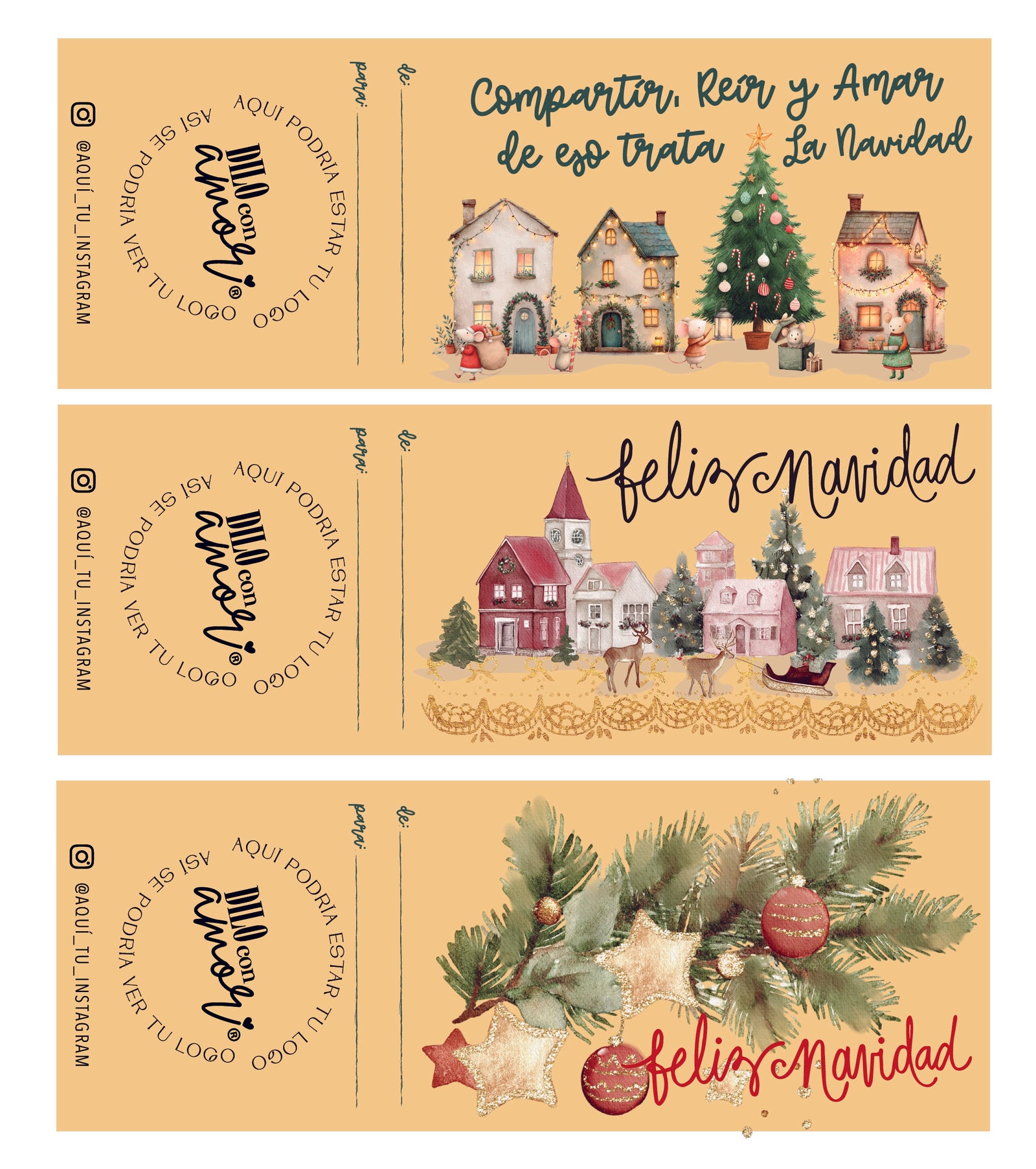 42 STICKER 6X16 CM - CIERRE CAJA PACK NAVIDAD 4 / INGRESA EN LA FOTO PARA INFO