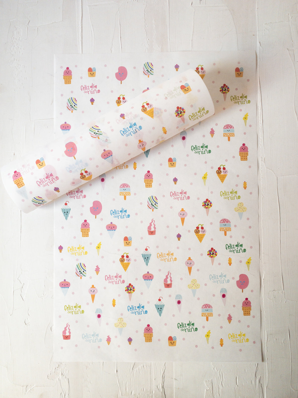 50 PAPEL MANTEQUILLA 33X50 CM - HELADO DE INVIERNO - SIN LOGO + INFO PINCHANDO LA FOTO