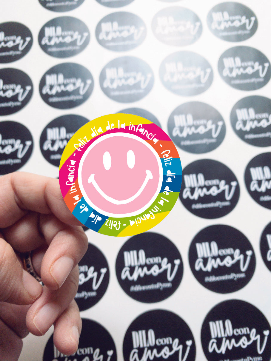 40 STICKER DÍA DEL NIÑO &quot;ARCOIRIS 1&quot;