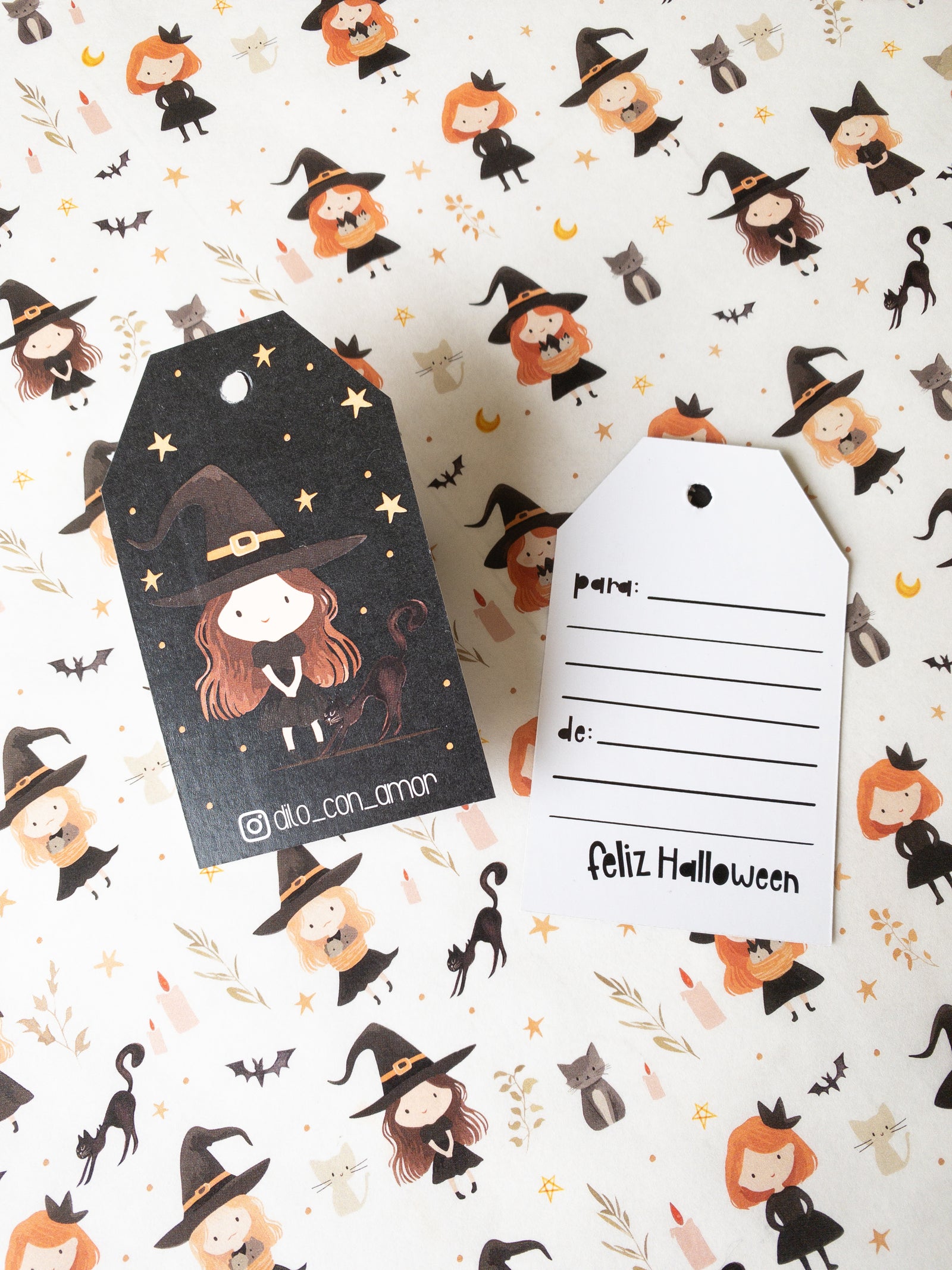 25 TAGS BRUJITAS IMPRESO 2 CARAS - MÁS INFO PINCHA LA FOTO