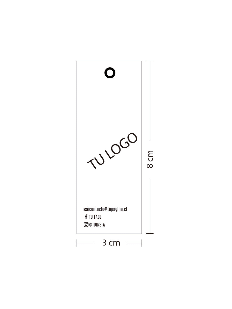 HANGTAG 3x8 cm