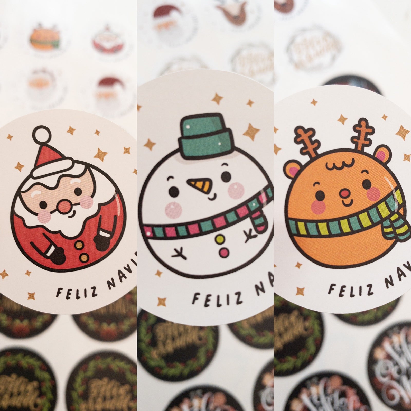 MIX STICKER NAVIDAD 2 - 40 STICKER  + INFO PINCHANDO LA FOTO