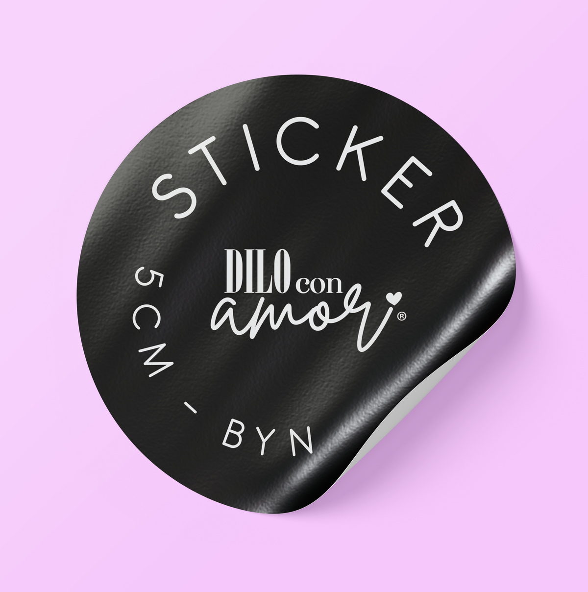 520 STICKER - 5 CM - BLANCO Y NEGRO - SUBE TU ARCHIVO PINCHANDO LA FOTO