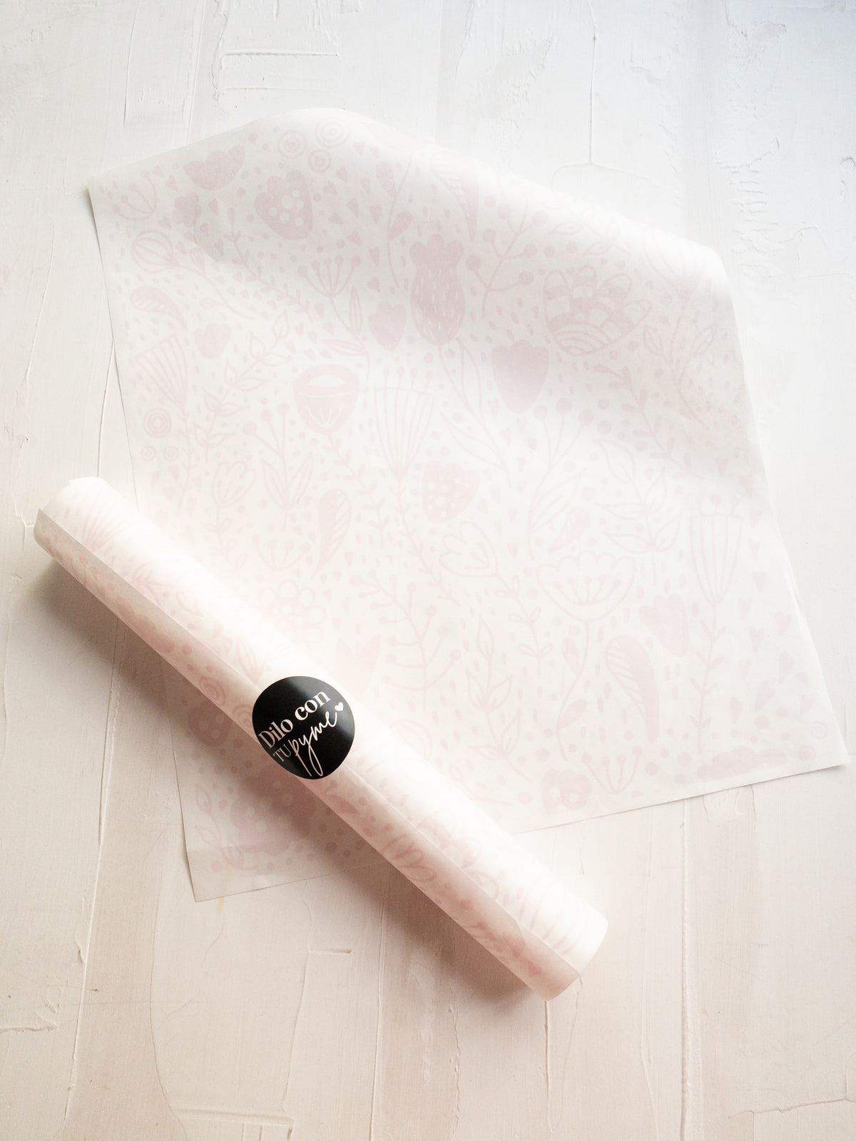 50 PAPEL MANTEQUILLA 33X50 CM - FOLK SOFT PINK - SIN LOGO + INFO PINCHANDO LA FOTO