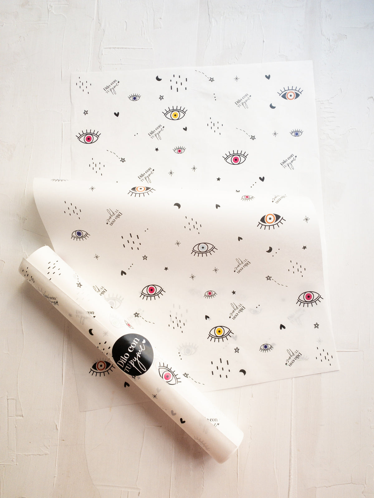 50 PAPEL MANTEQUILLA 33X50 CM - OJOS DE LA SUERTEL - CON LOGO + INFO PINCHANDO LA FOTO