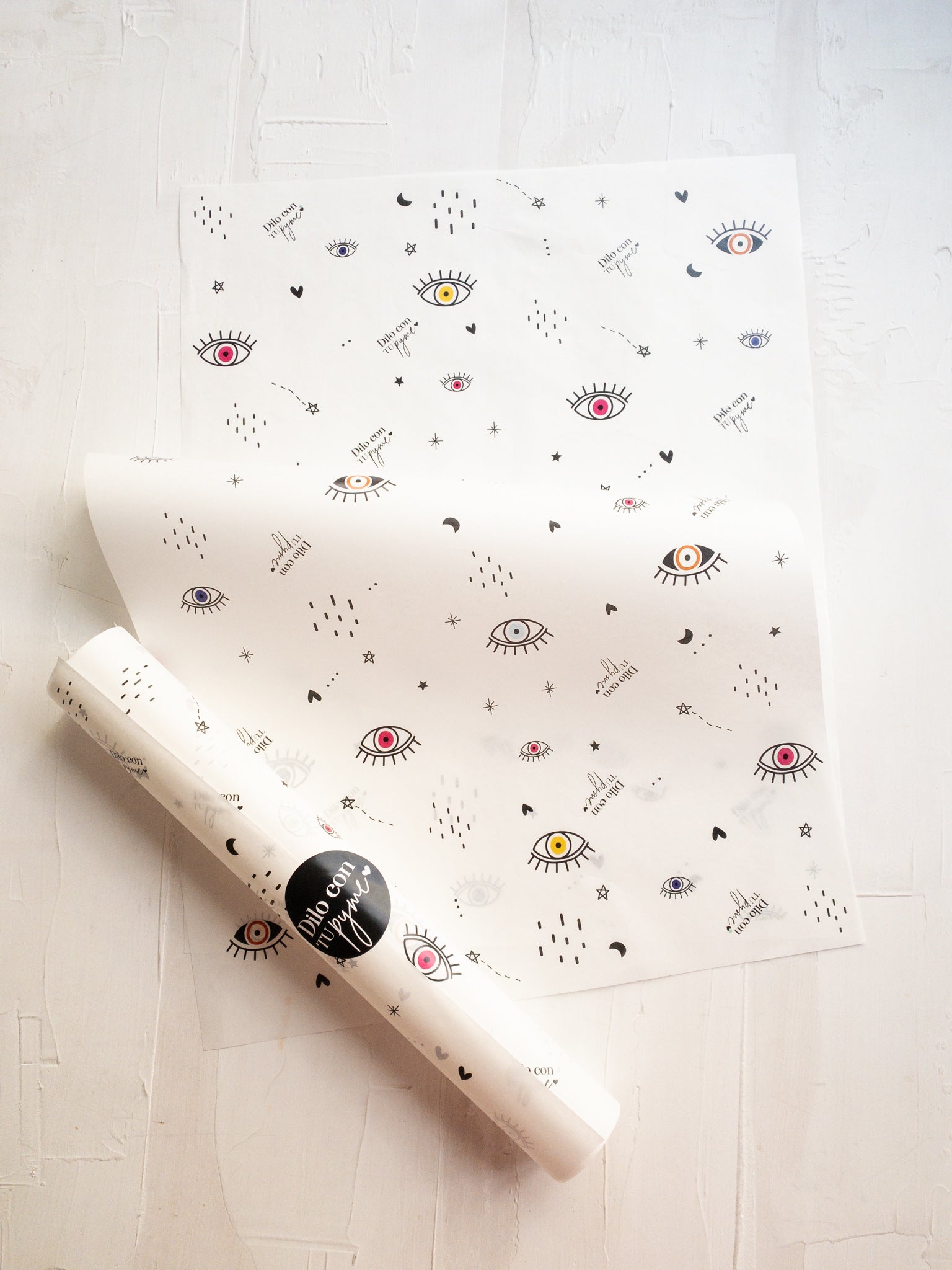 50 PAPEL MANTEQUILLA 33X50 CM - OJOS DE LA SUERTEL - CON LOGO + INFO PINCHANDO LA FOTO