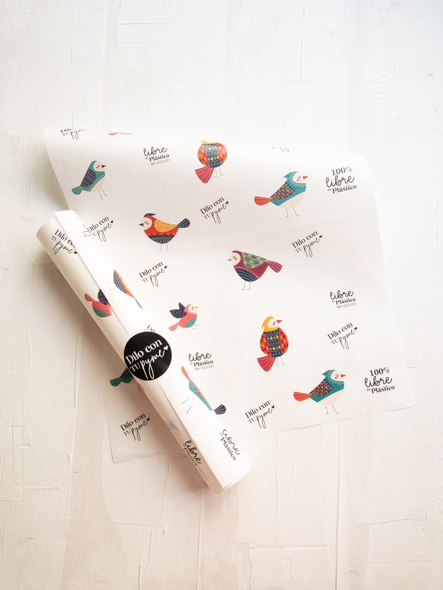 50 PAPEL MANTEQUILLA 33X50 CM - AVES DE PRIMAVERA  - CON LOGO + INFO PINCHANDO LA FOTO