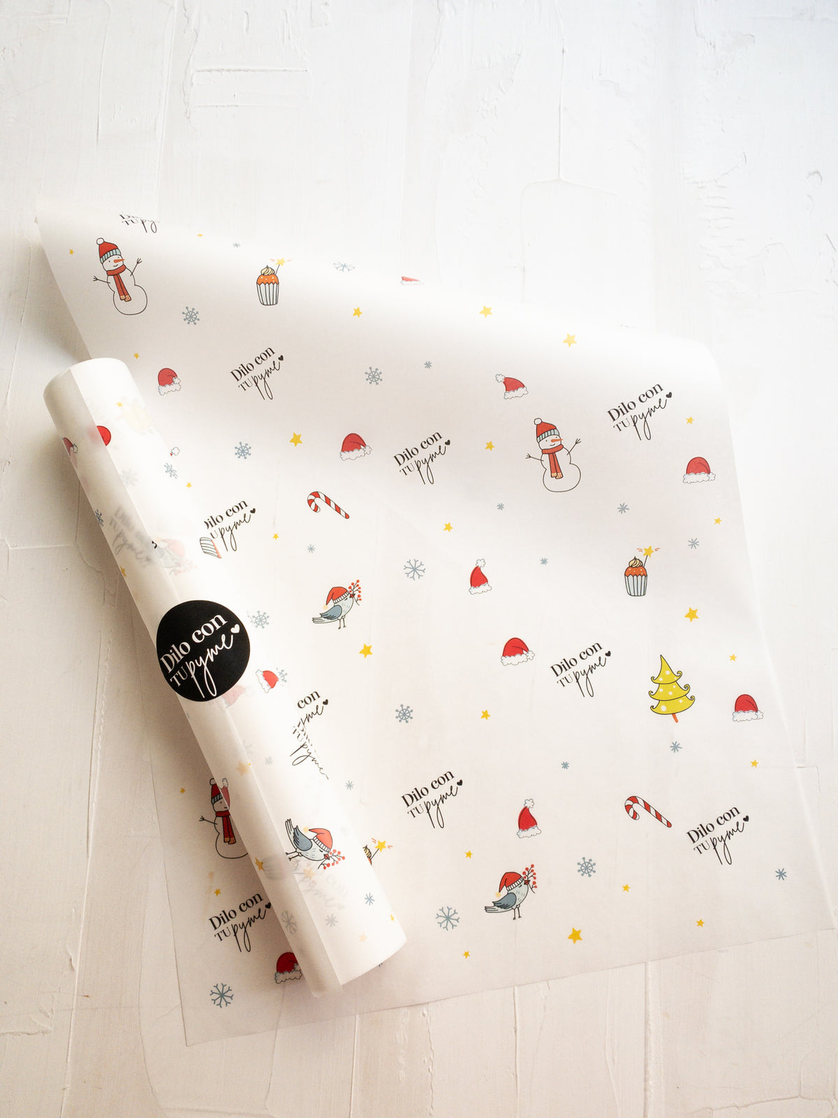 50 PAPEL MANTEQUILLA 33X50 CM - GORROS DE SANTA - CON LOGO + INFO PINCHANDO LA FOTO