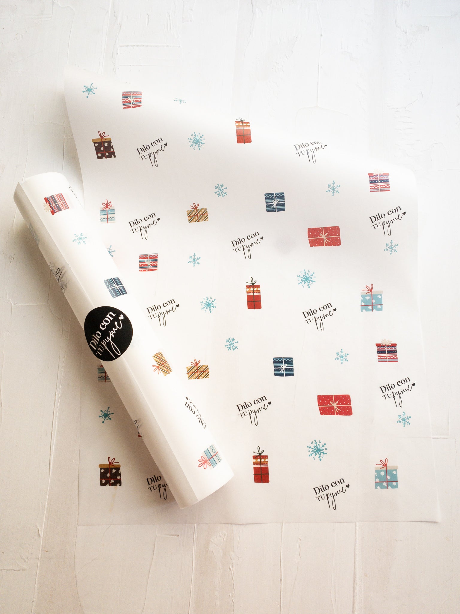 50 PAPEL MANTEQUILLA 33X50 CM - REGALOS NAVIDEÑOS - CON LOGO + INFO PINCHANDO LA FOTO