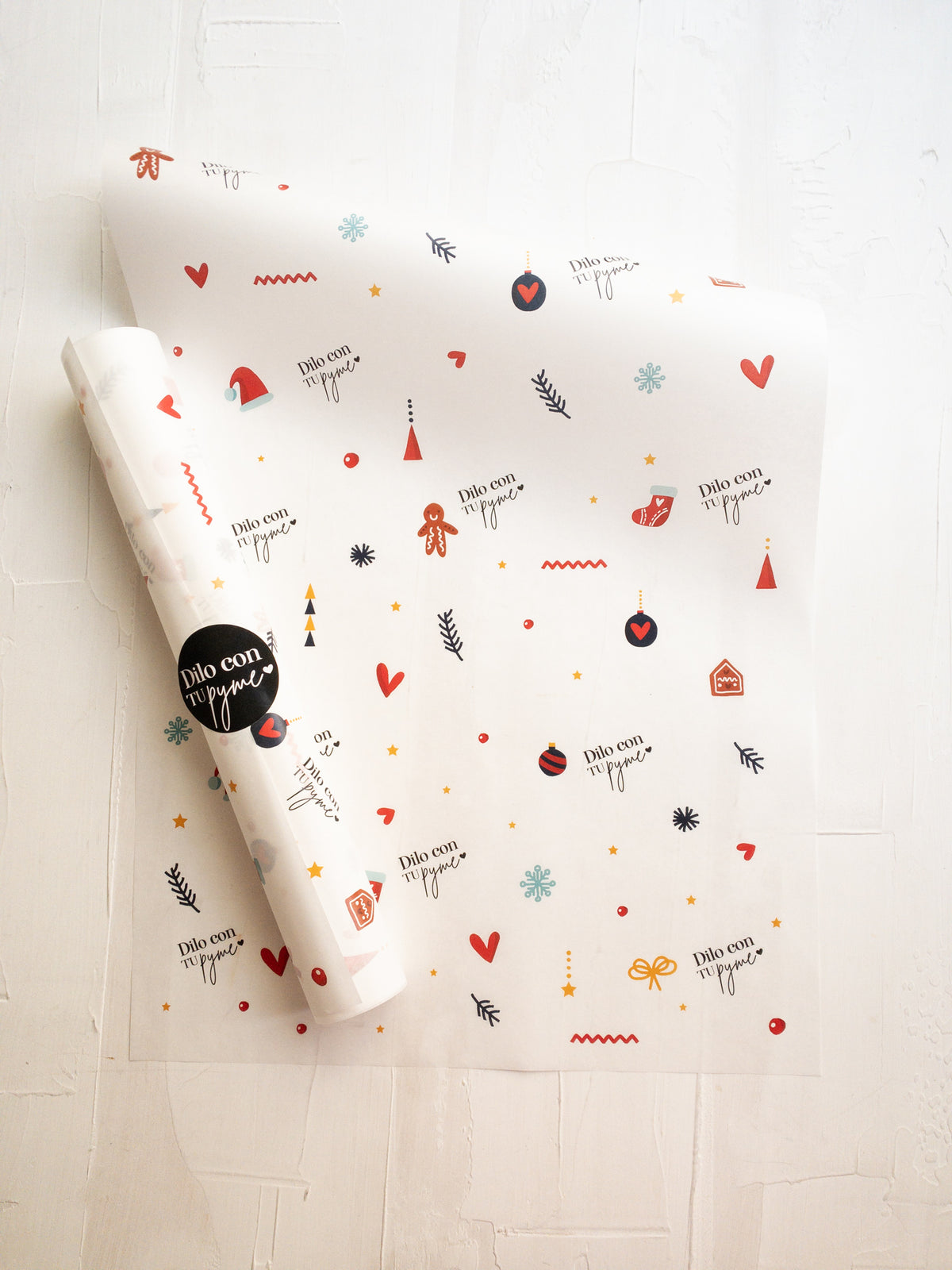 50 PAPEL MANTEQUILLA 33X50 CM - GALLETITA DE JENGIBRE - CON LOGO + INFO PINCHANDO LA FOTO