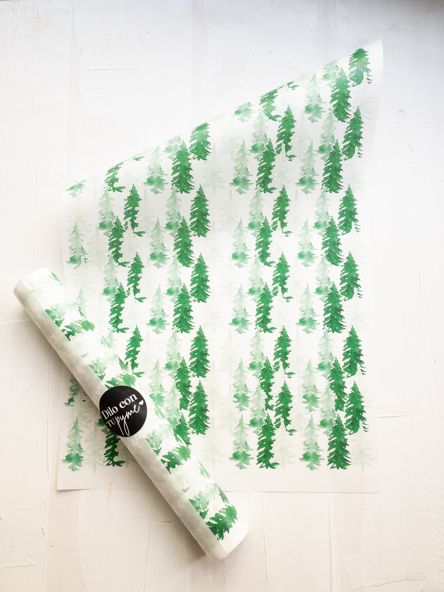 50 PAPEL MANTEQUILLA 33X50 CM - BOSQUE DE PINOS - SIN LOGO + INFO PINCHANDO LA FOTO