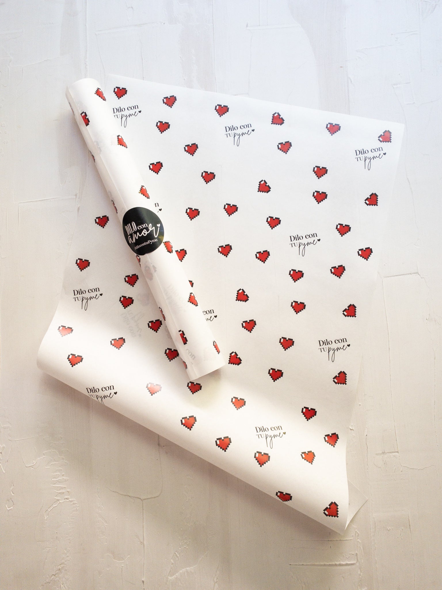 50 PAPEL MANTEQUILLA - AMOR EN 8 BITS - CON LOGO