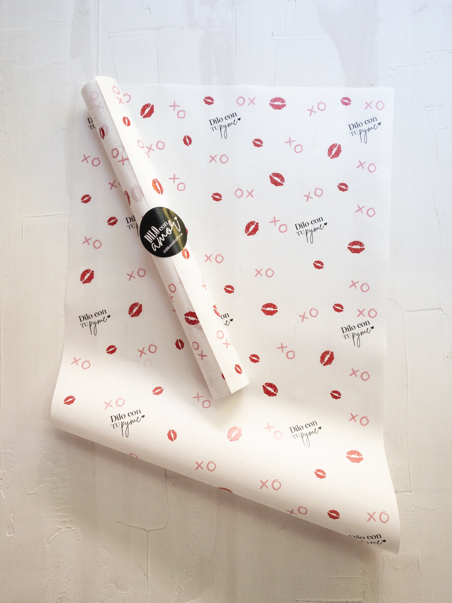 50 PAPEL MANTEQUILLA - BESITOS GRINGOS XOXO - CON LOGO