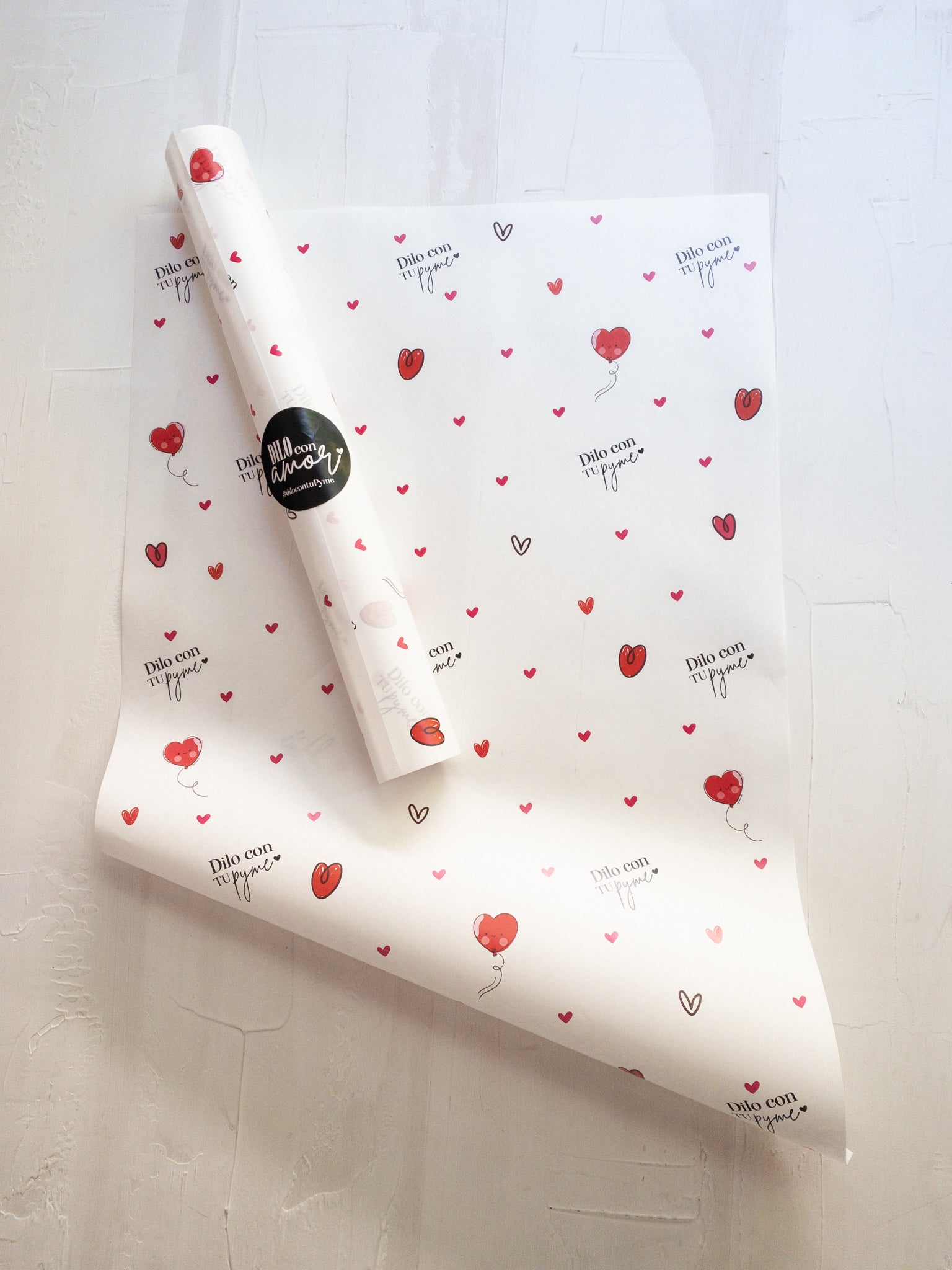 50 PAPEL MANTEQUILLA - GLOBITOS IN LOVE - CON LOGO