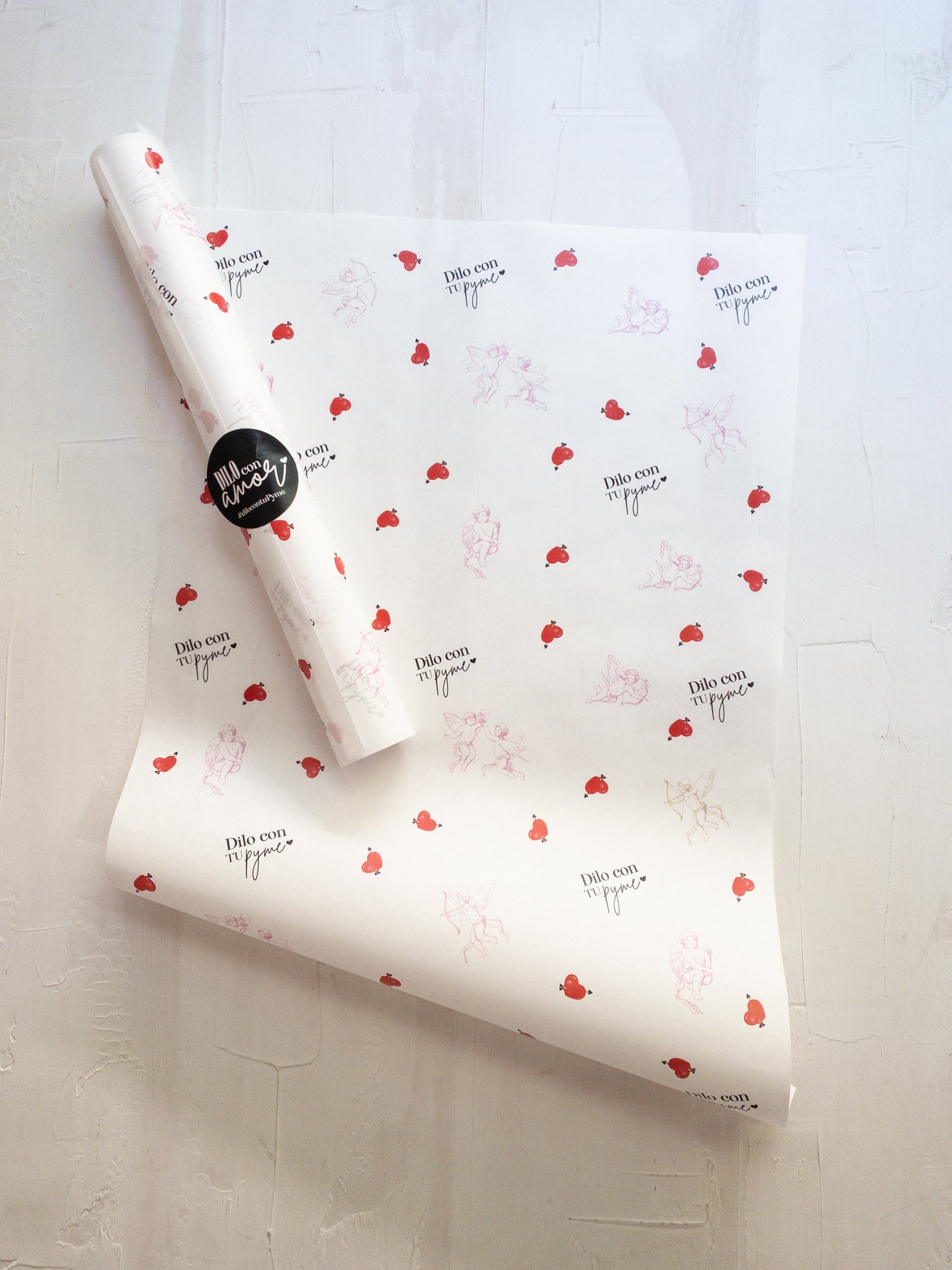 50 PAPEL MANTEQUILLA - QUERUBÍN CON CORAZOOUND! - CON LOGO