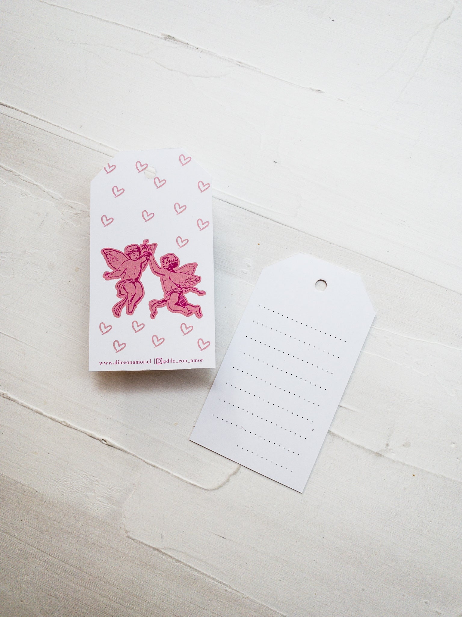 40 HANG TAG 6X11 CM - QUERUBINES MODERNOS