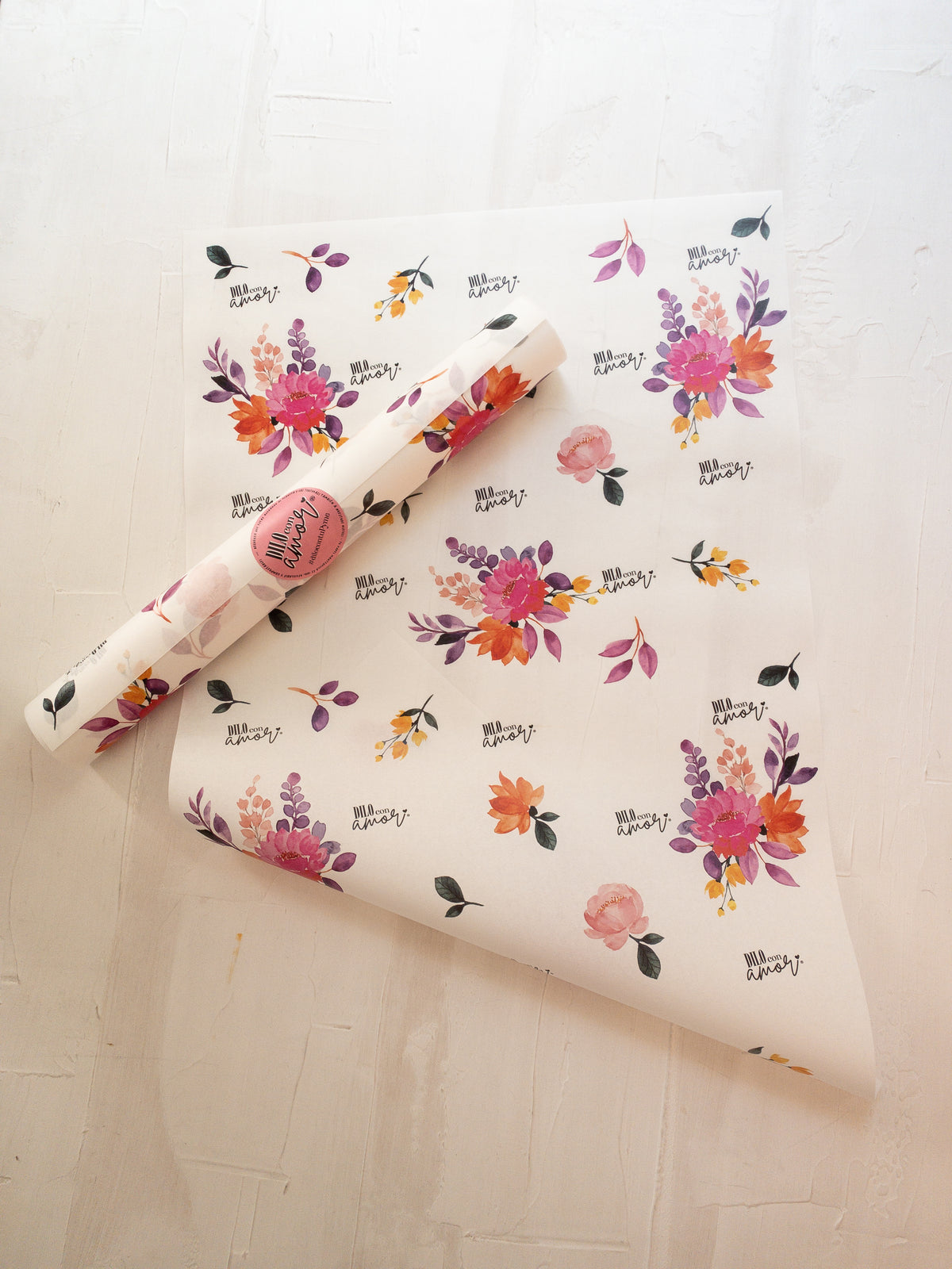 50 PAPEL MANTEQUILLA 33X50 CM - DELICADA ACUARELA - CON LOGO + INFO PINCHANDO LA FOTO