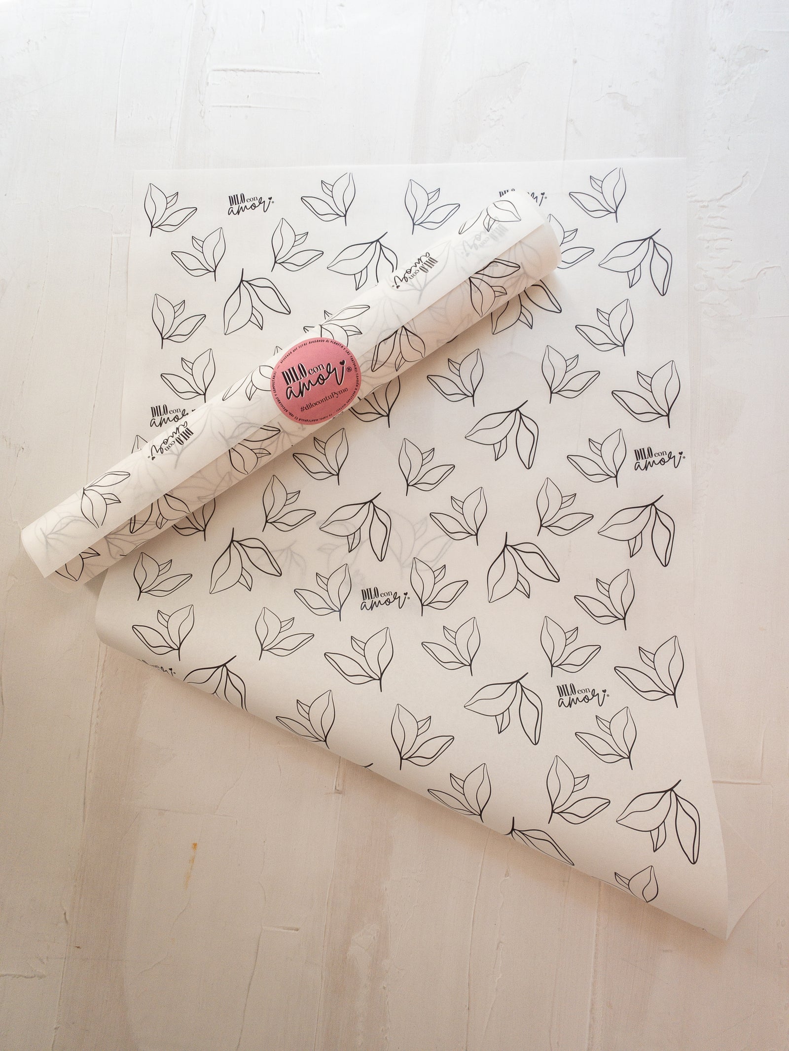 50 PAPEL MANTEQUILLA 33X50 CM - JARDÍN DE BUGANVILIAS - CON LOGO + INFO PINCHANDO LA FOTO