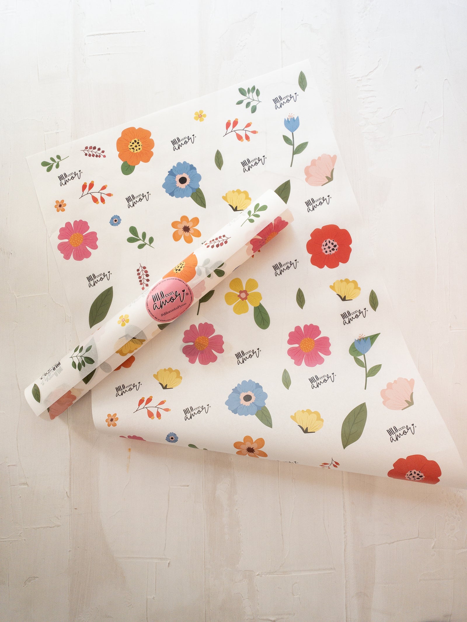 50 PAPEL MANTEQUILLA 33X50 CM - MI MAMÁ ES UNA FLOR - CON LOGO + INFO PINCHANDO LA FOTO