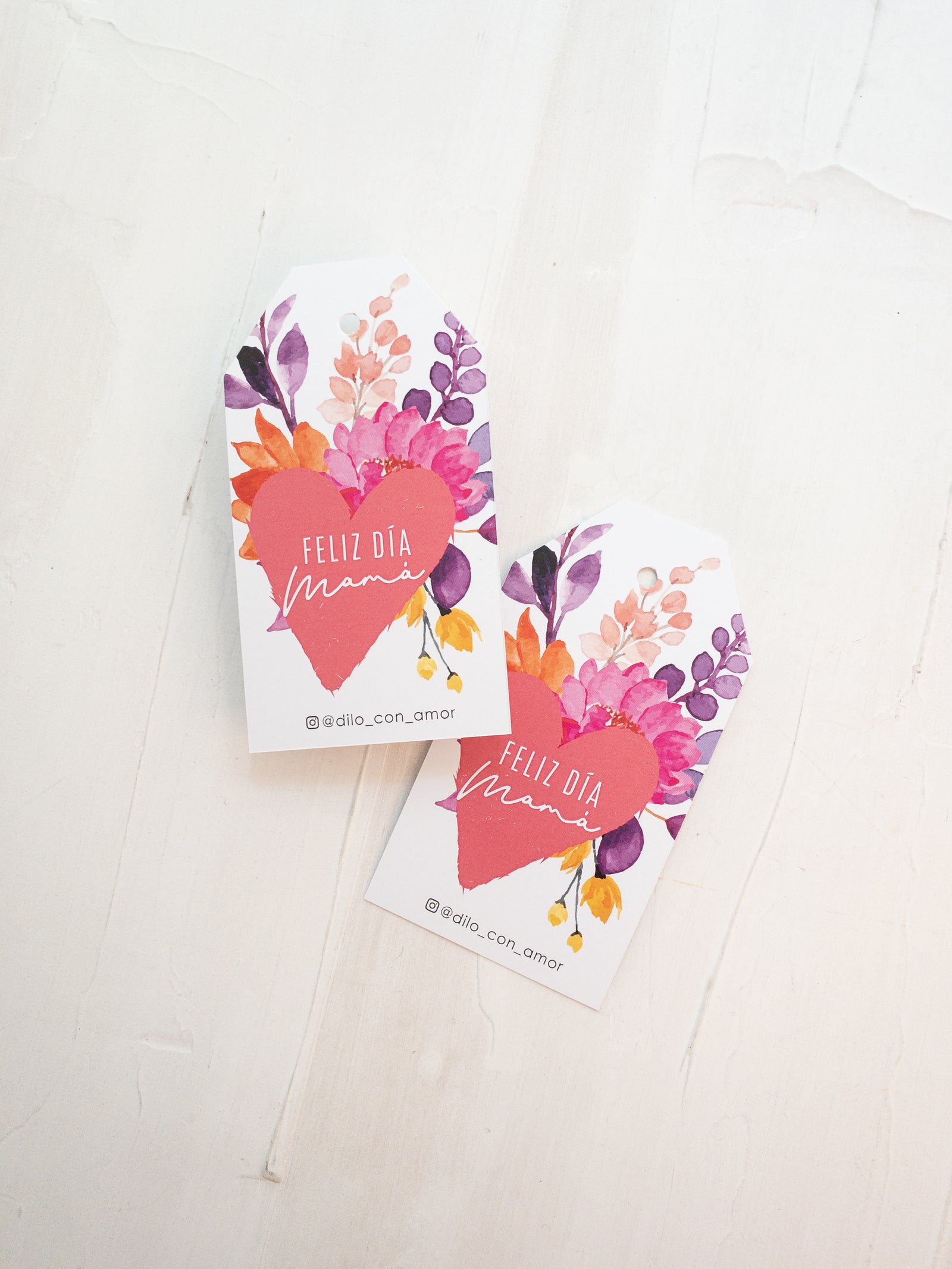 40 TAG 6X11 CM - CORAZÓN DE MAMÁ