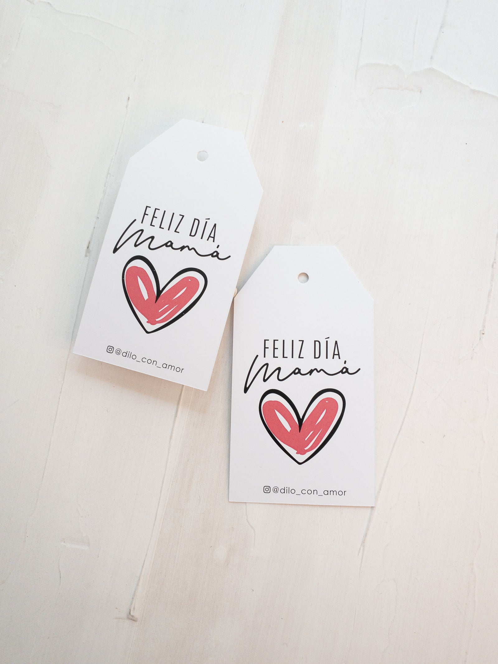 40 TAG 6X11 CM - EL CORAZÓN DE MAMÁ